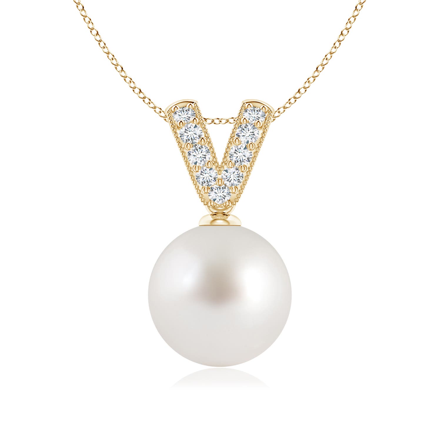 AAA - South Sea Cultured Pearl / 5.36 CT / 14 KT Yellow Gold