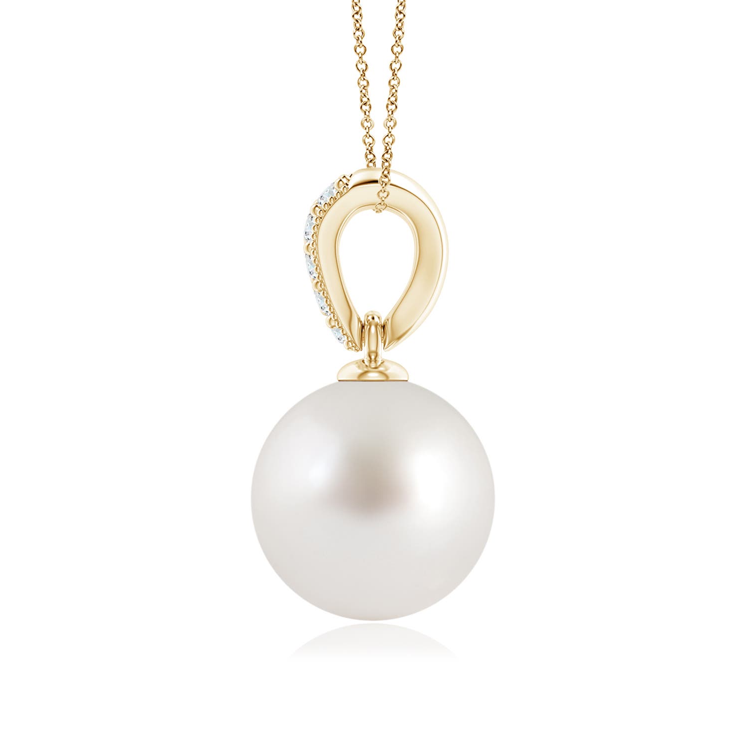 AAA - South Sea Cultured Pearl / 5.36 CT / 14 KT Yellow Gold