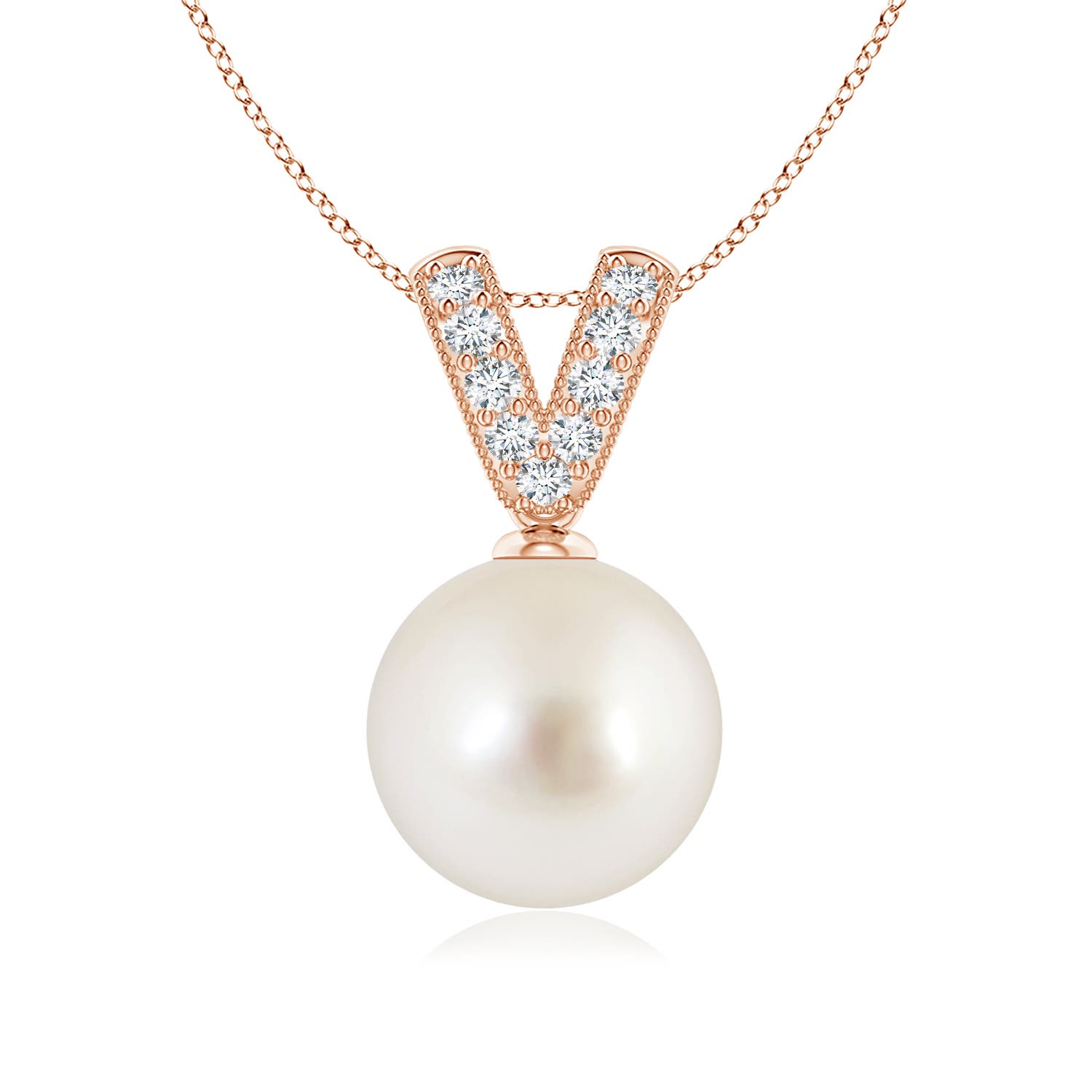 AAAA - South Sea Cultured Pearl / 5.36 CT / 14 KT Rose Gold