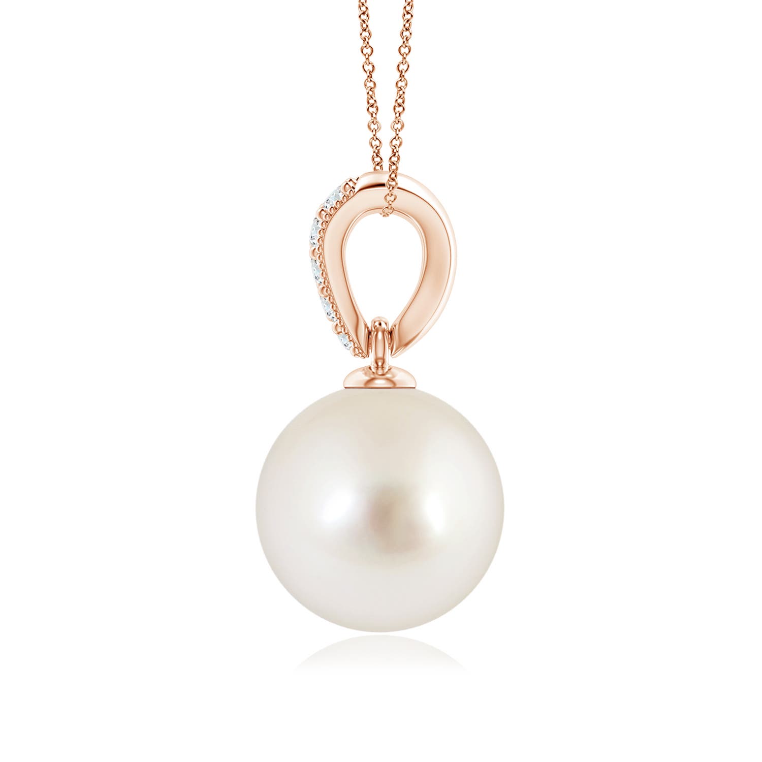 AAAA - South Sea Cultured Pearl / 5.36 CT / 14 KT Rose Gold