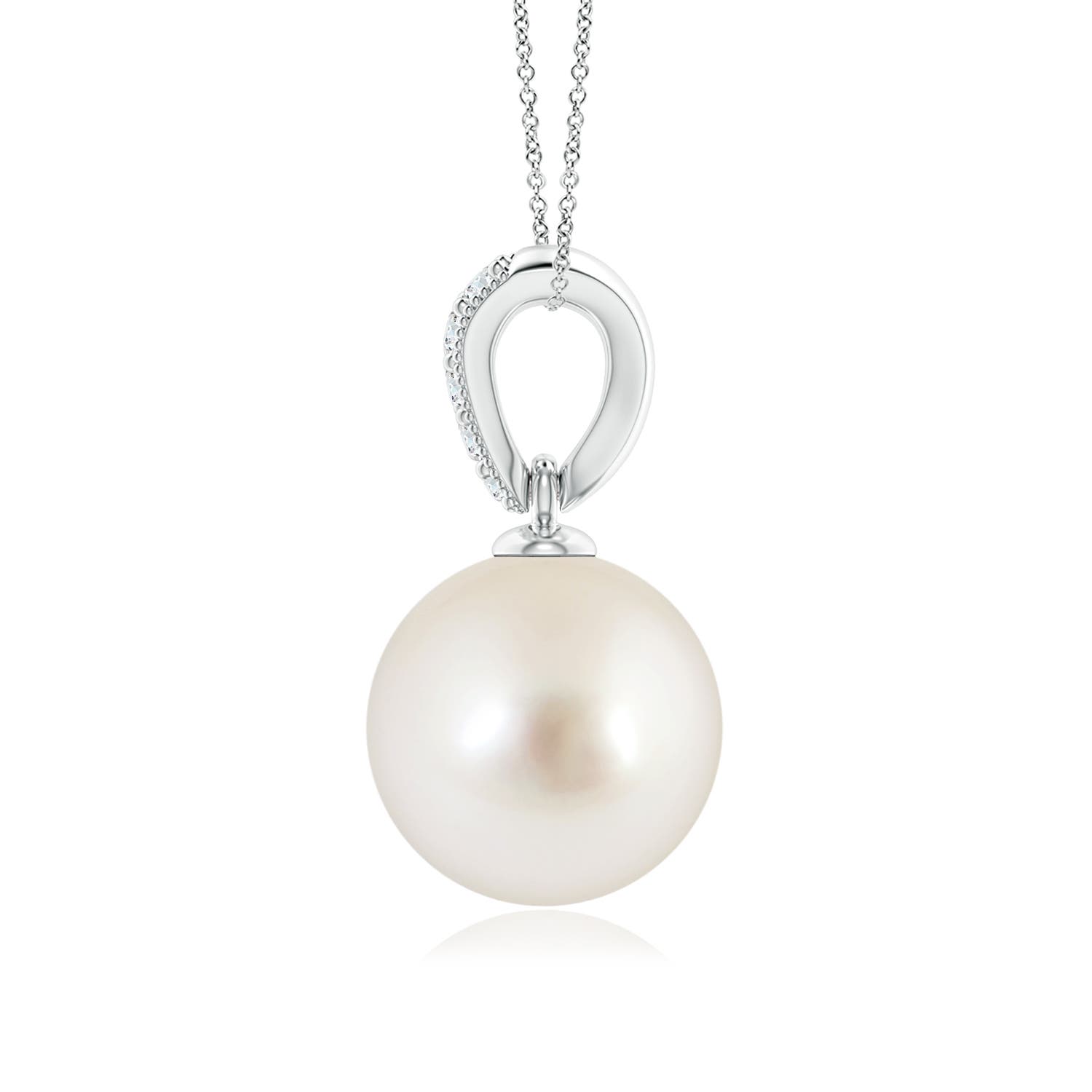 AAAA - South Sea Cultured Pearl / 5.36 CT / 14 KT White Gold