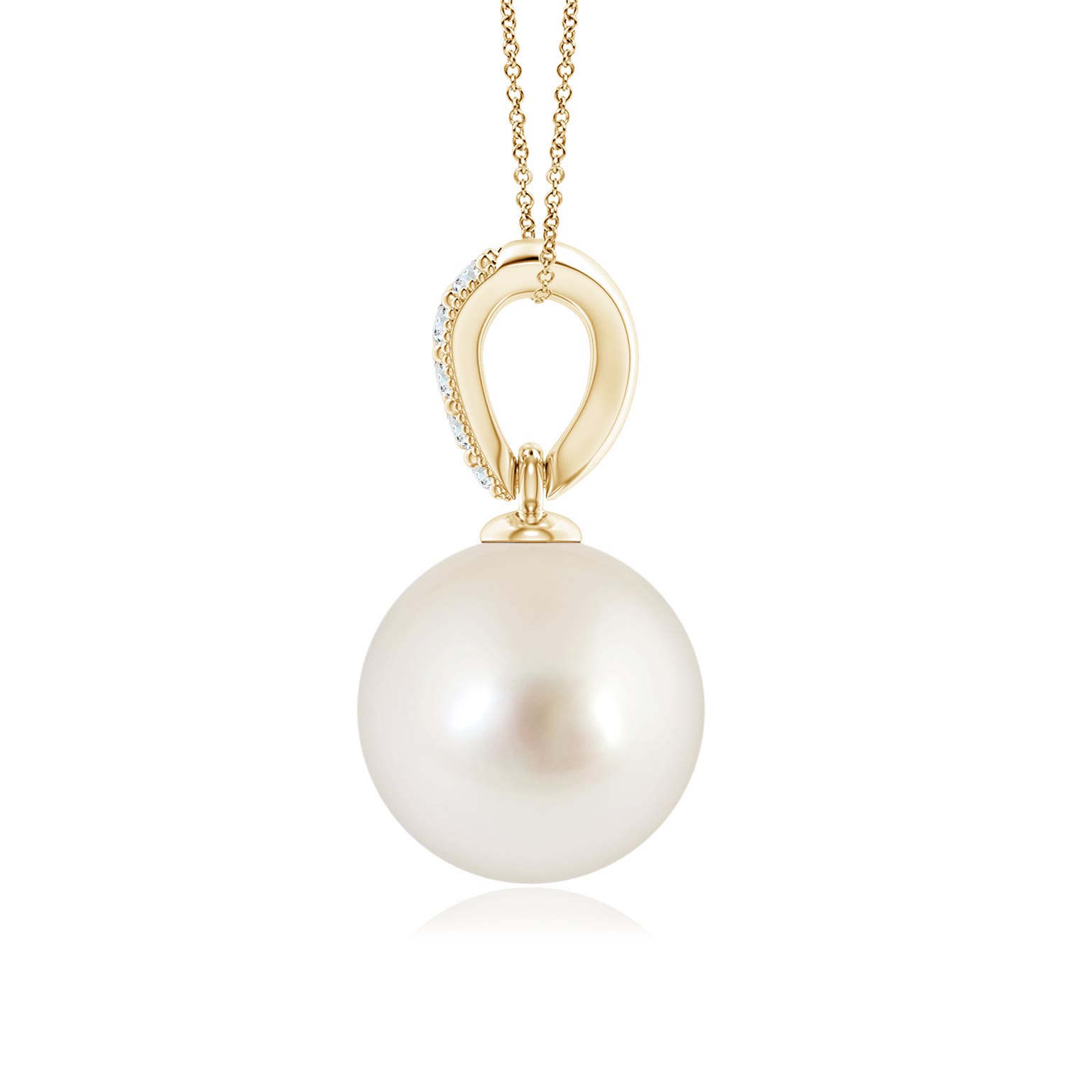 AAAA - South Sea Cultured Pearl / 5.36 CT / 14 KT Yellow Gold