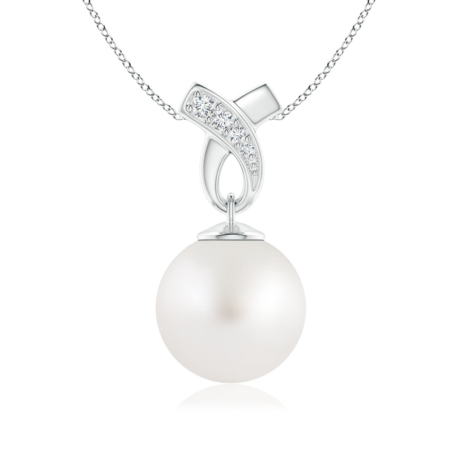 AA - South Sea Cultured Pearl / 7.23 CT / 14 KT White Gold