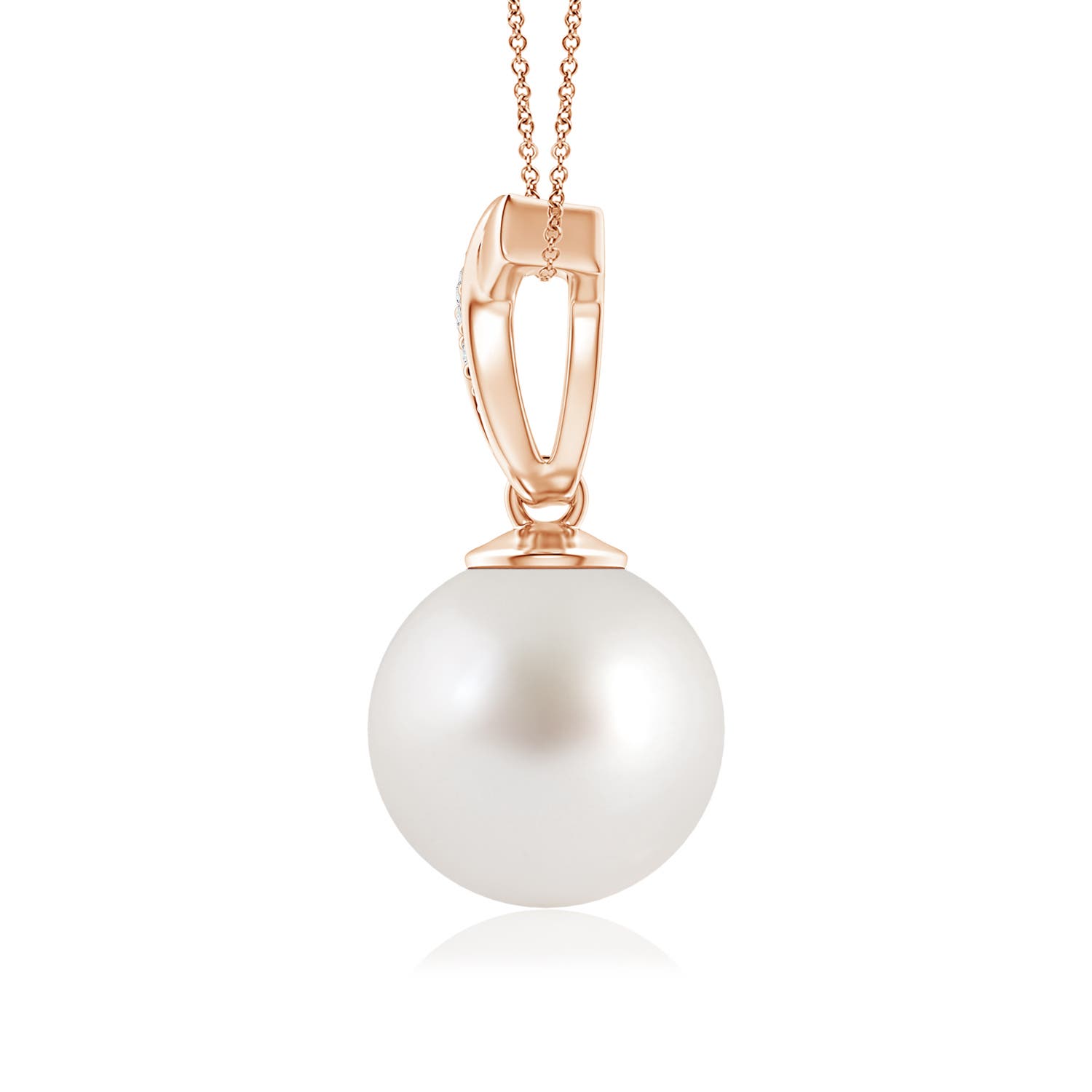 AAA - South Sea Cultured Pearl / 7.23 CT / 14 KT Rose Gold