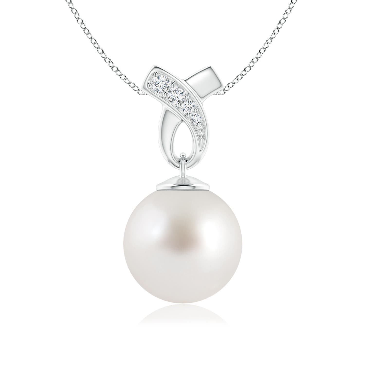 AAA - South Sea Cultured Pearl / 7.23 CT / 14 KT White Gold