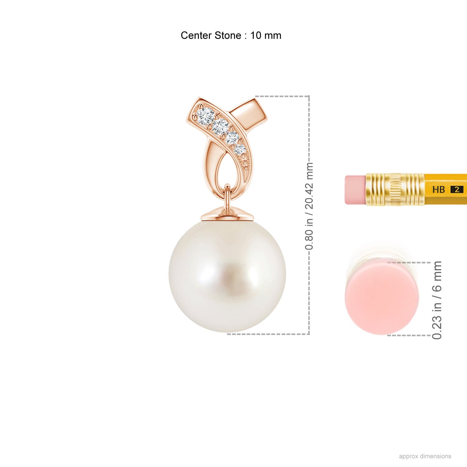 AAAA - South Sea Cultured Pearl / 7.23 CT / 14 KT Rose Gold