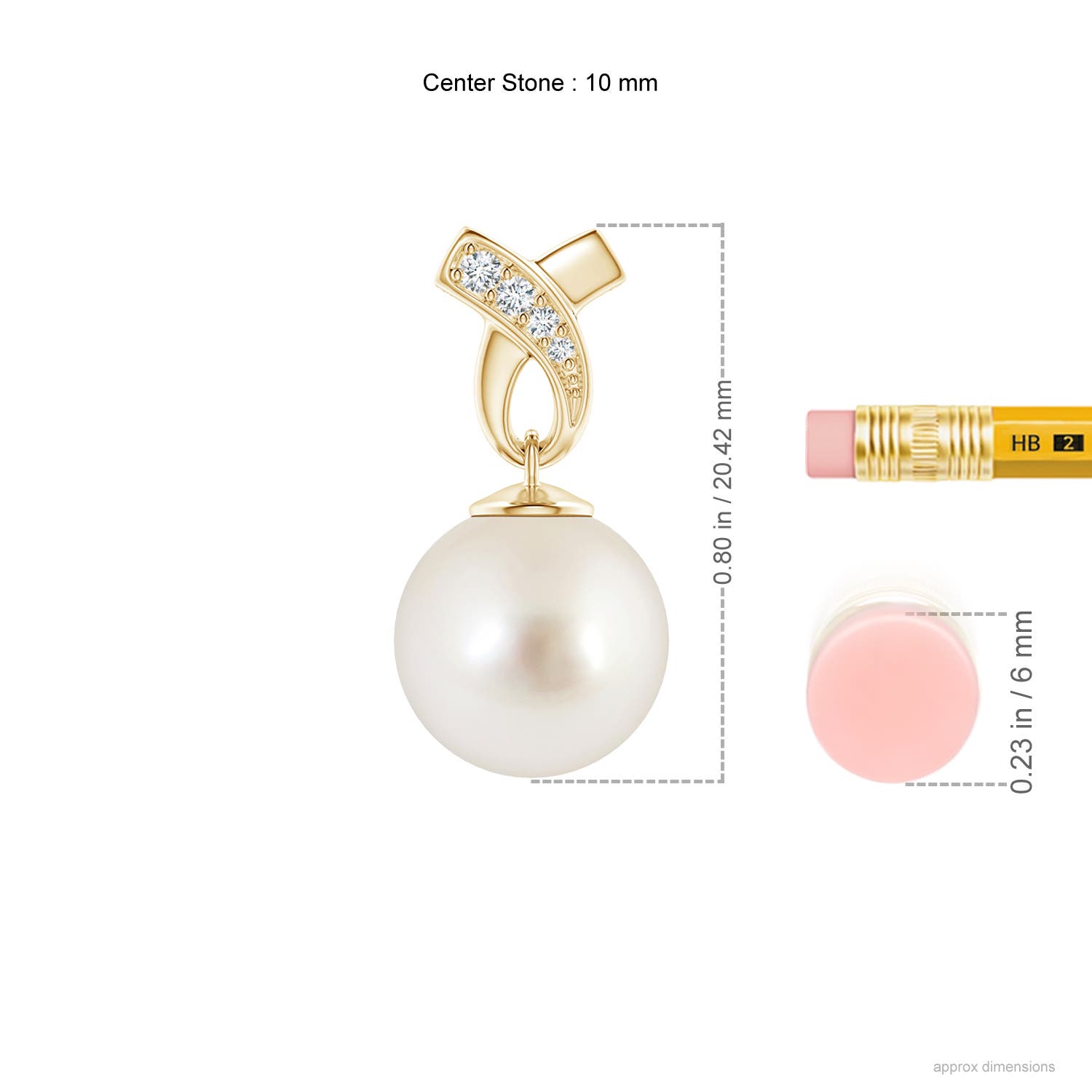 AAAA - South Sea Cultured Pearl / 7.23 CT / 14 KT Yellow Gold