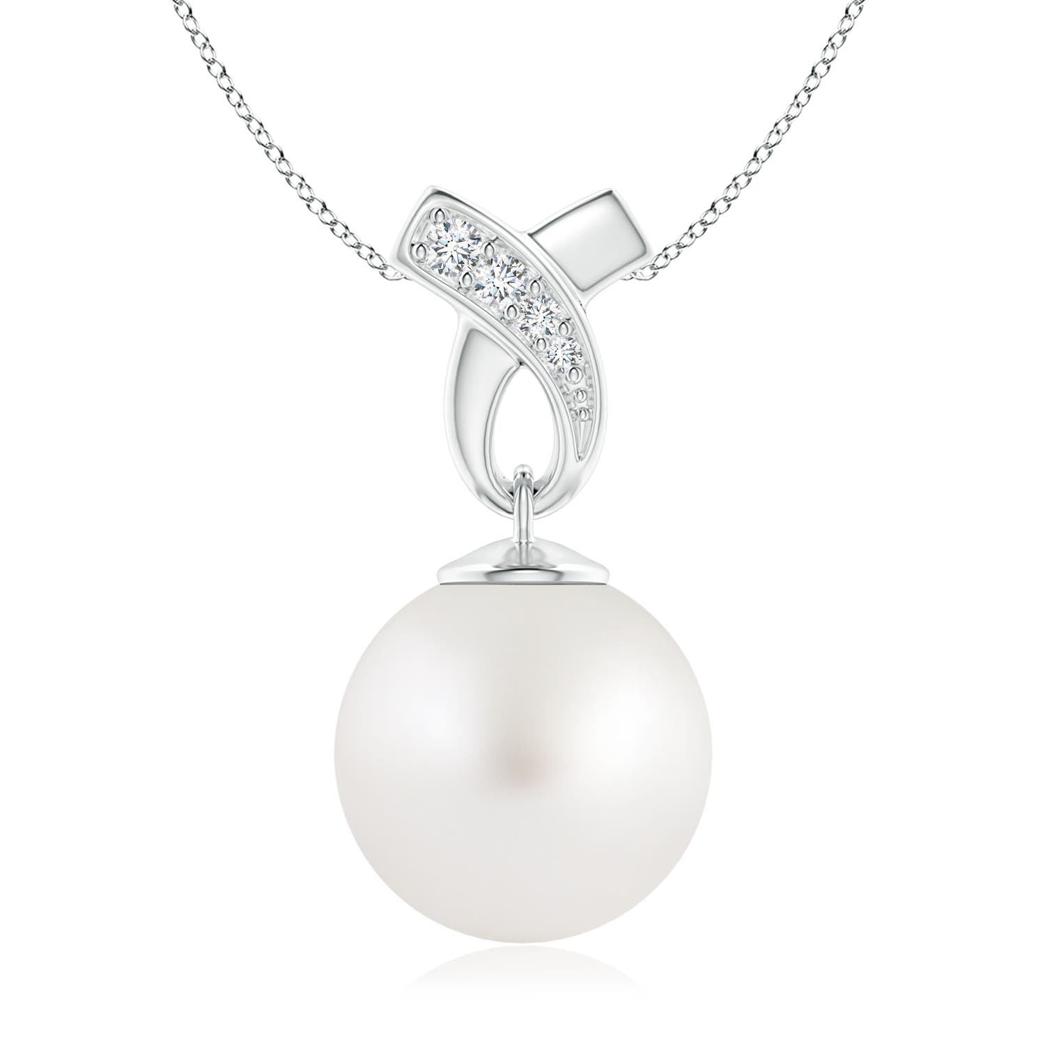 AA - South Sea Cultured Pearl / 9.64 CT / 14 KT White Gold