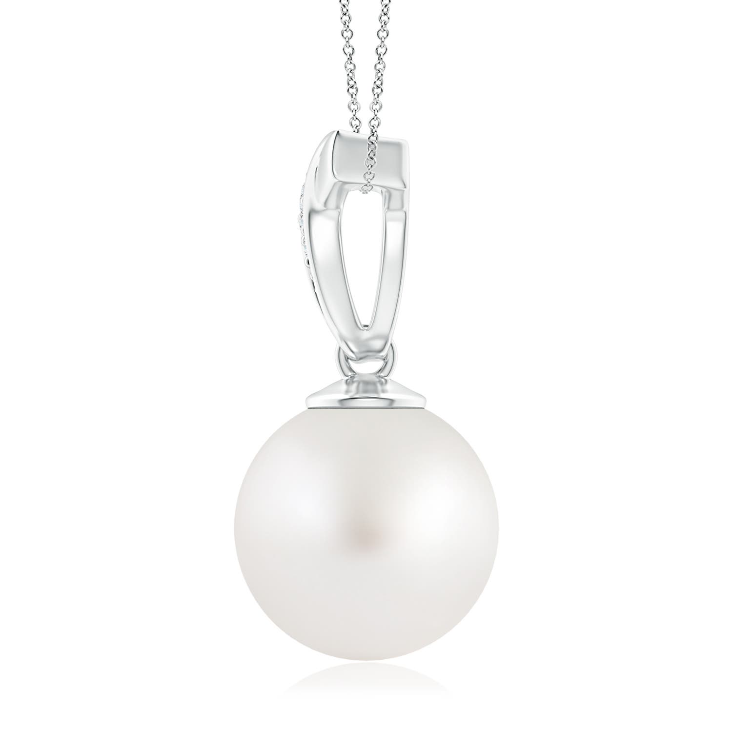 AA - South Sea Cultured Pearl / 9.64 CT / 14 KT White Gold