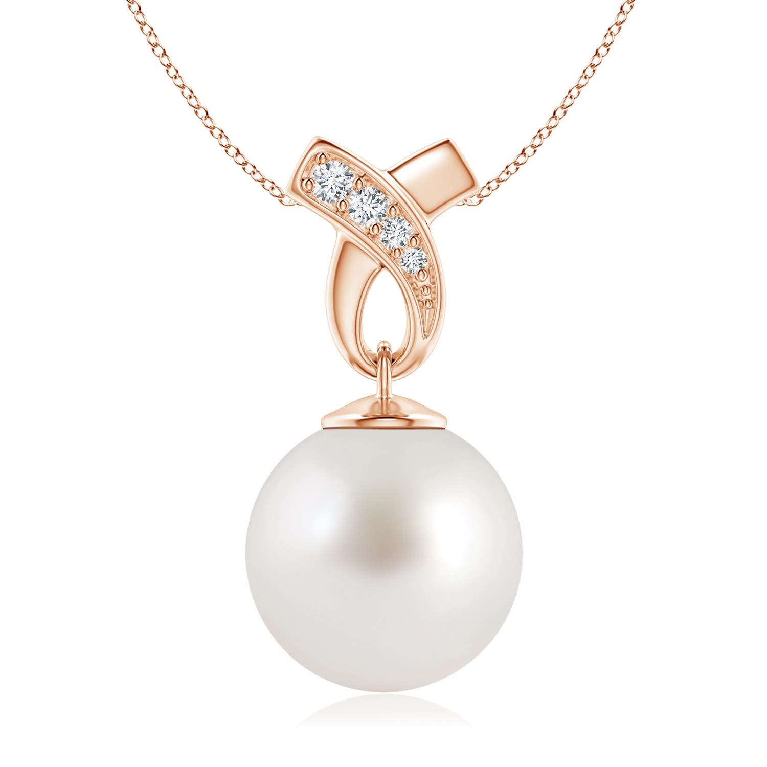 AAA - South Sea Cultured Pearl / 9.64 CT / 14 KT Rose Gold