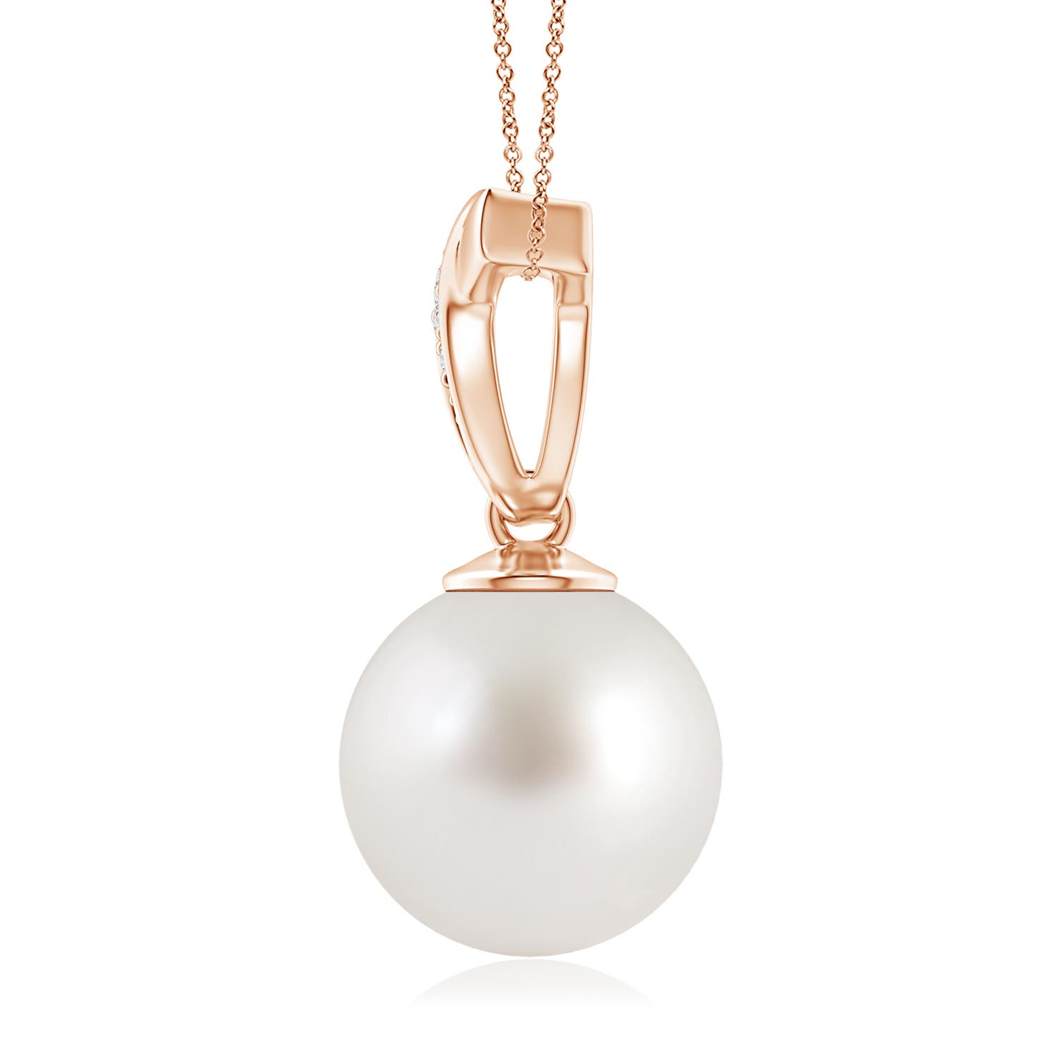 AAA - South Sea Cultured Pearl / 9.64 CT / 14 KT Rose Gold