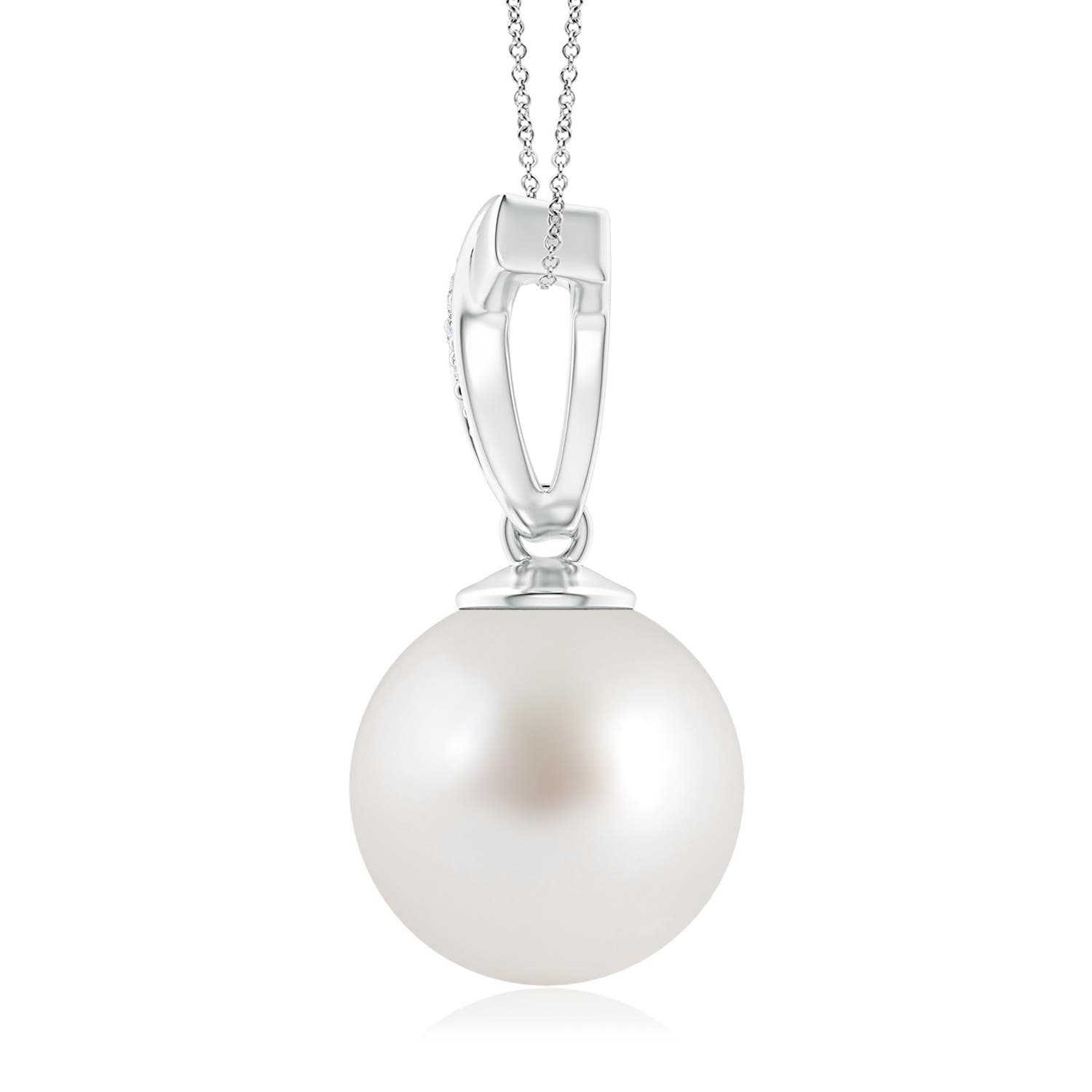 AAA - South Sea Cultured Pearl / 9.64 CT / 14 KT White Gold