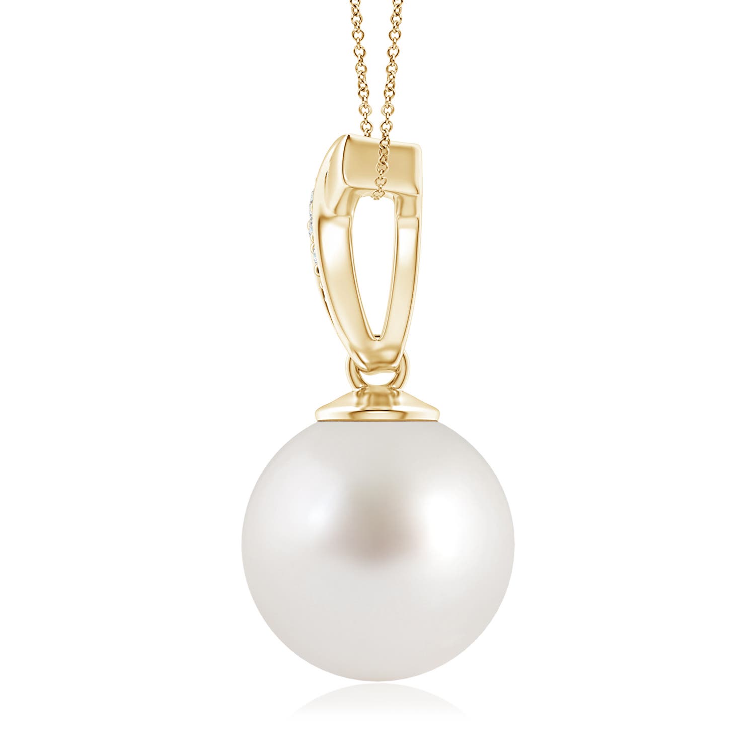 AAA - South Sea Cultured Pearl / 9.64 CT / 14 KT Yellow Gold