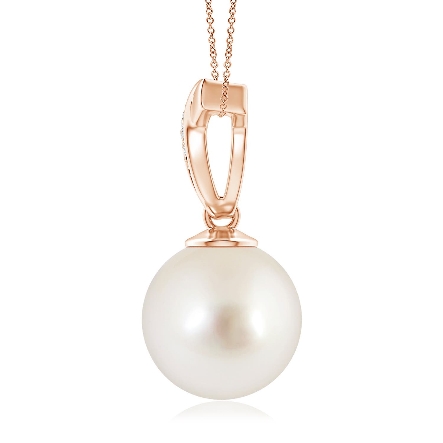 AAAA - South Sea Cultured Pearl / 9.64 CT / 14 KT Rose Gold