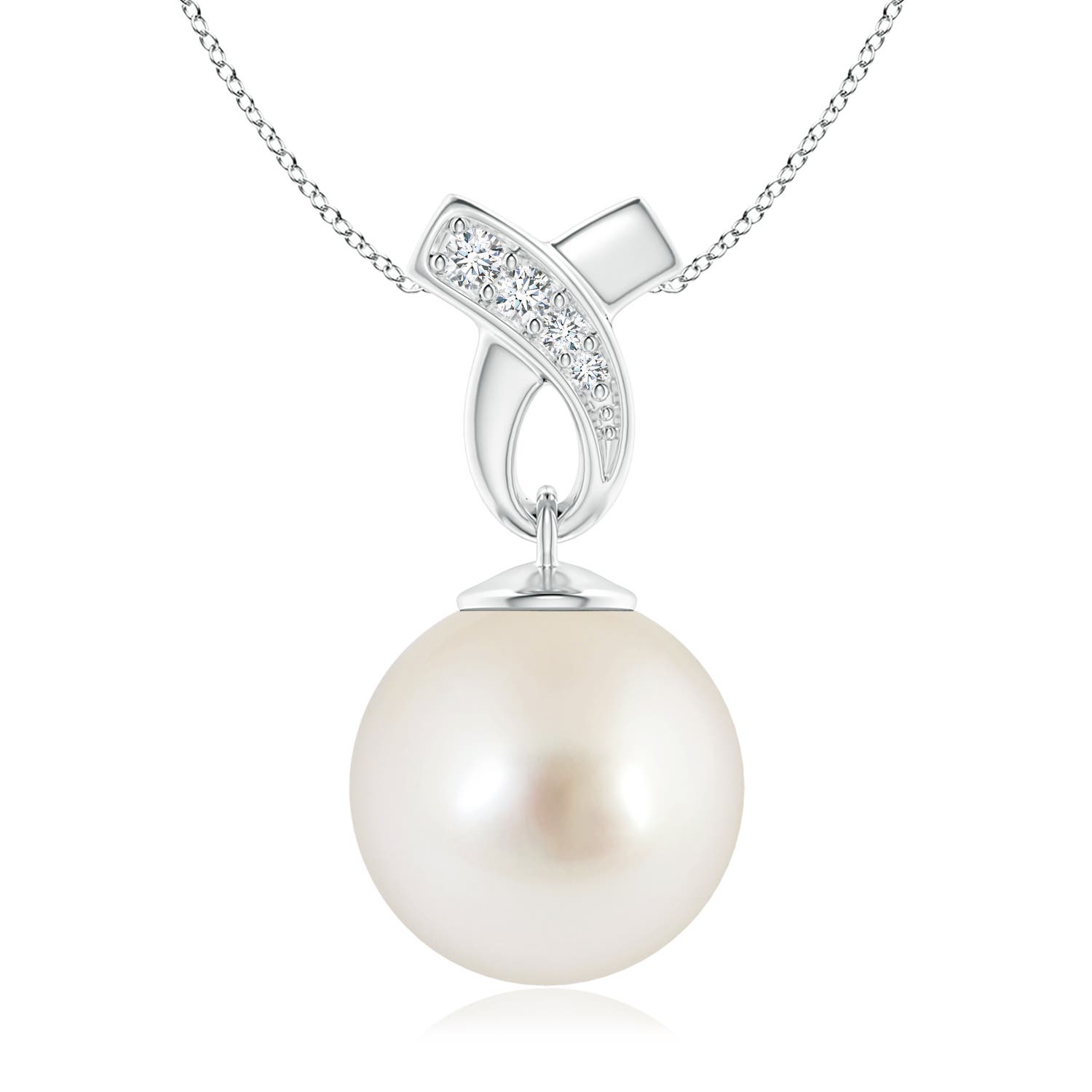 AAAA - South Sea Cultured Pearl / 9.64 CT / 14 KT White Gold