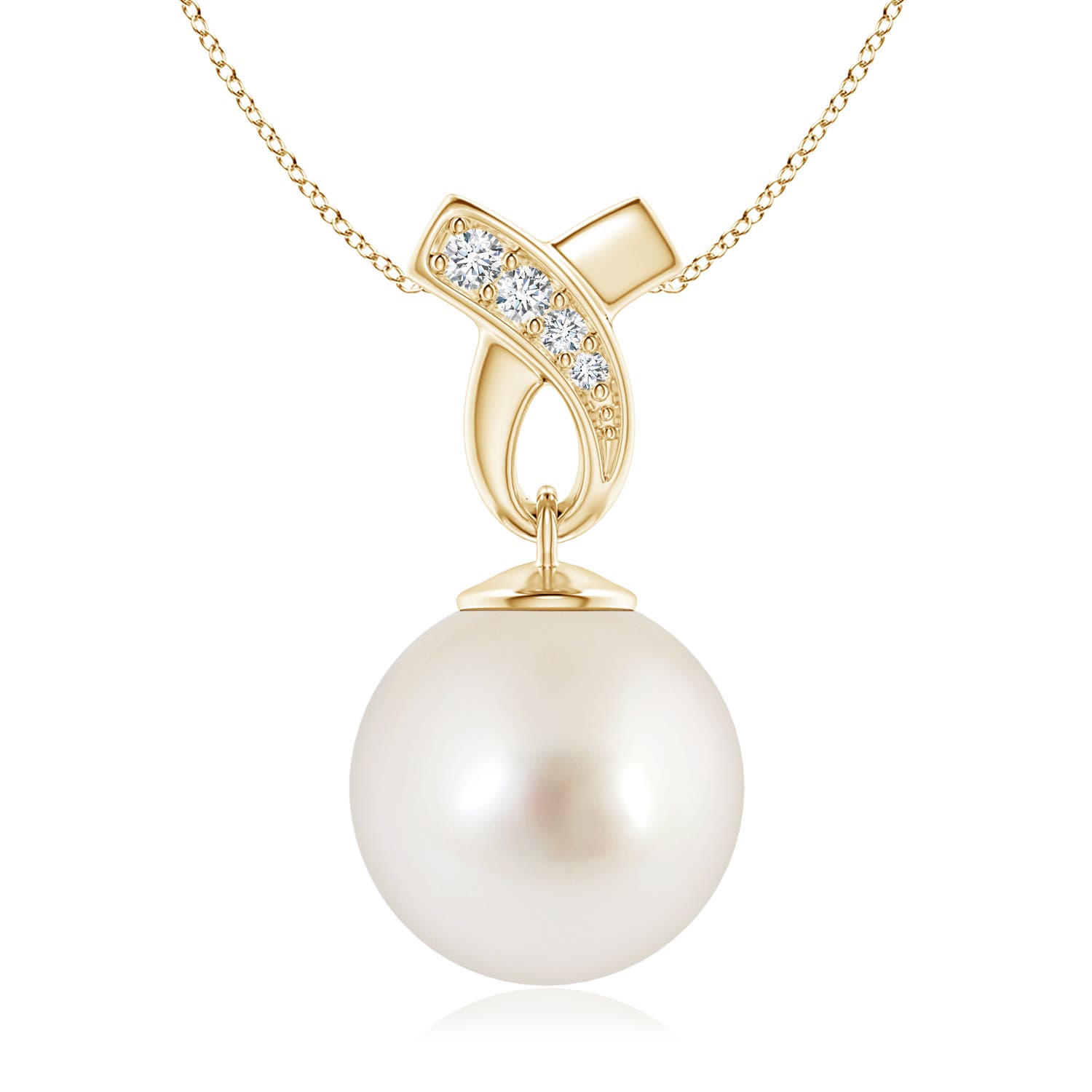 AAAA - South Sea Cultured Pearl / 9.64 CT / 14 KT Yellow Gold