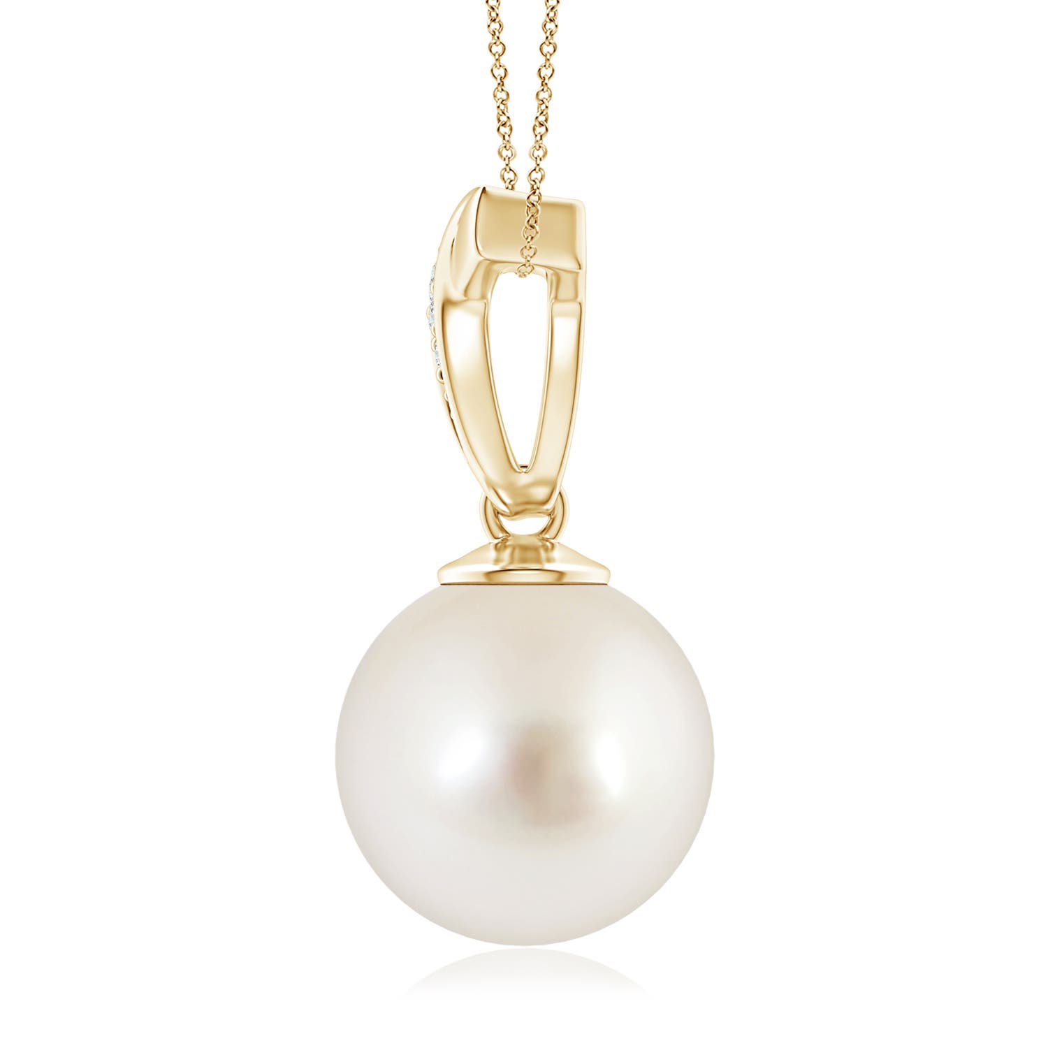 AAAA - South Sea Cultured Pearl / 9.64 CT / 14 KT Yellow Gold