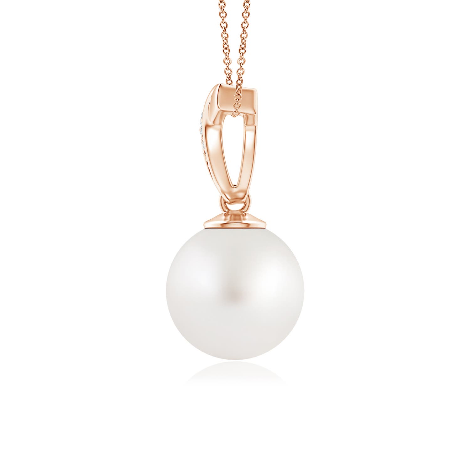 AA - South Sea Cultured Pearl / 5.28 CT / 14 KT Rose Gold