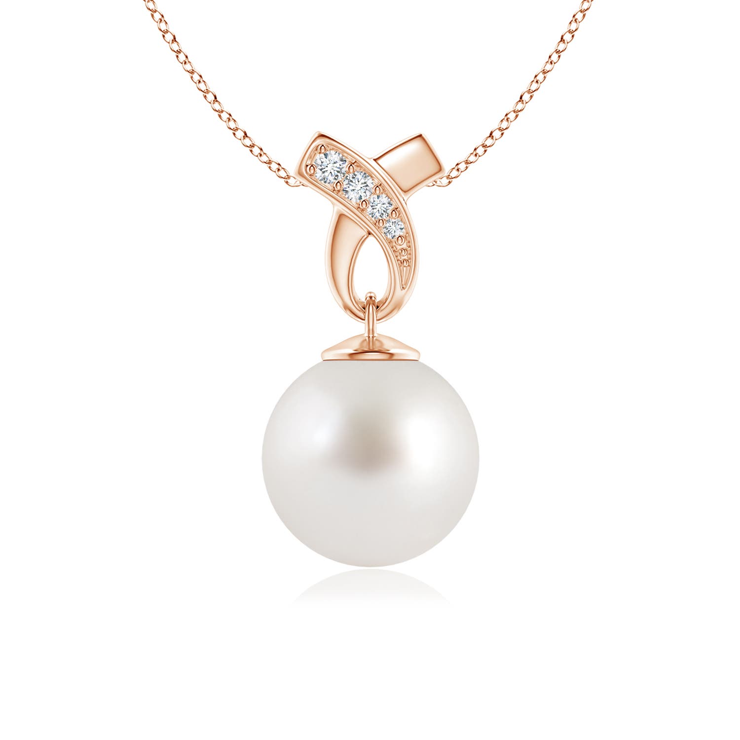 AAA - South Sea Cultured Pearl / 5.28 CT / 14 KT Rose Gold