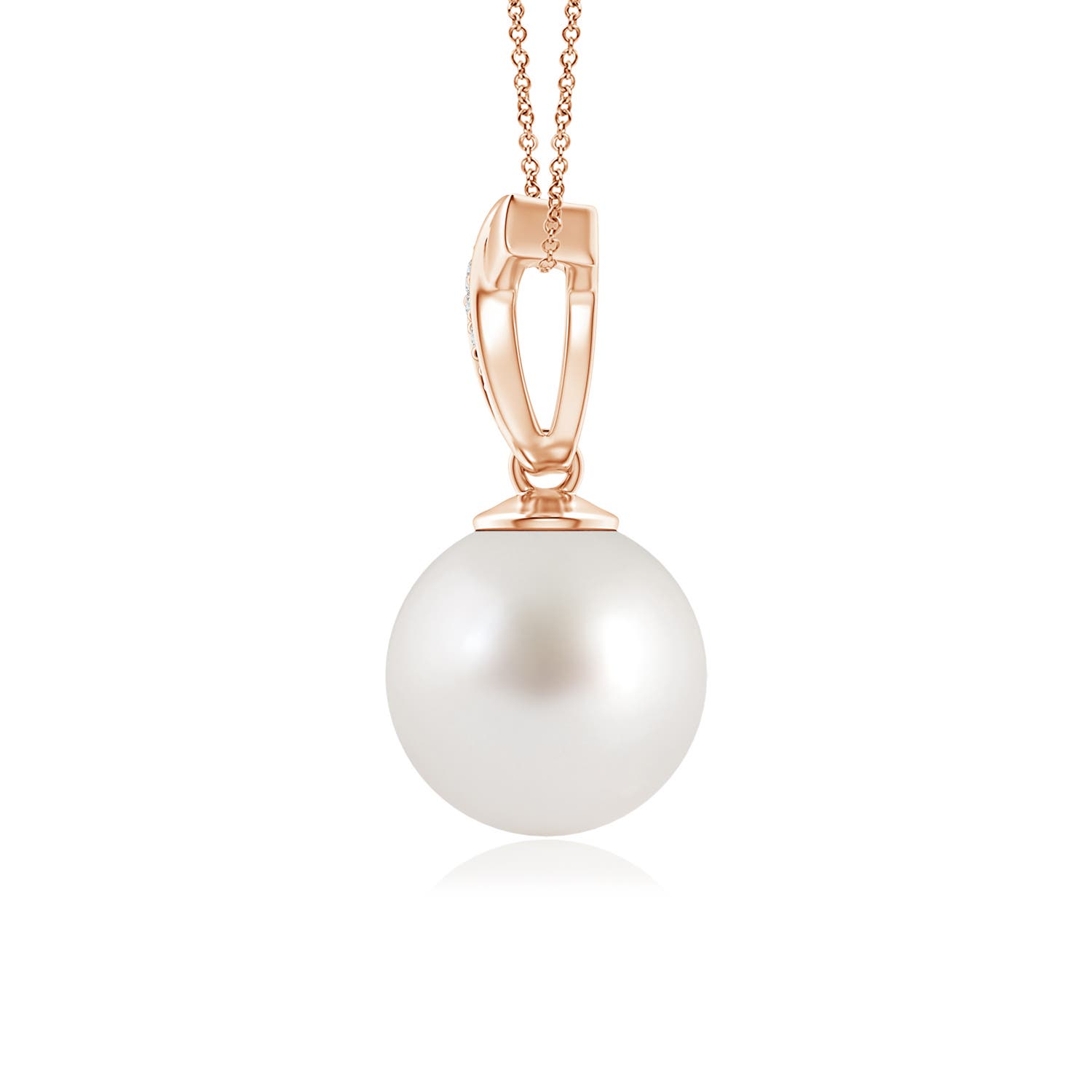 AAA - South Sea Cultured Pearl / 5.28 CT / 14 KT Rose Gold