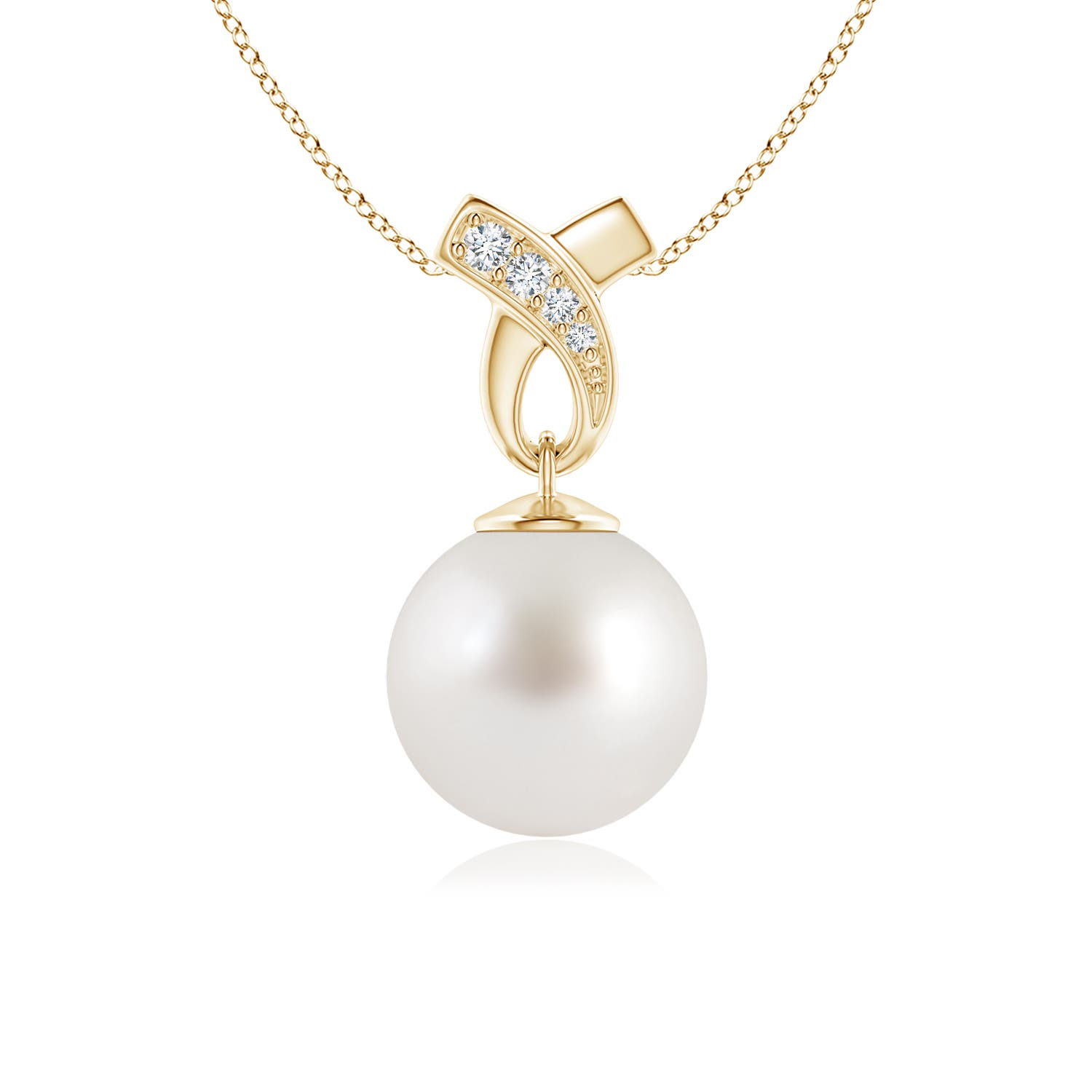 AAA - South Sea Cultured Pearl / 5.28 CT / 14 KT Yellow Gold