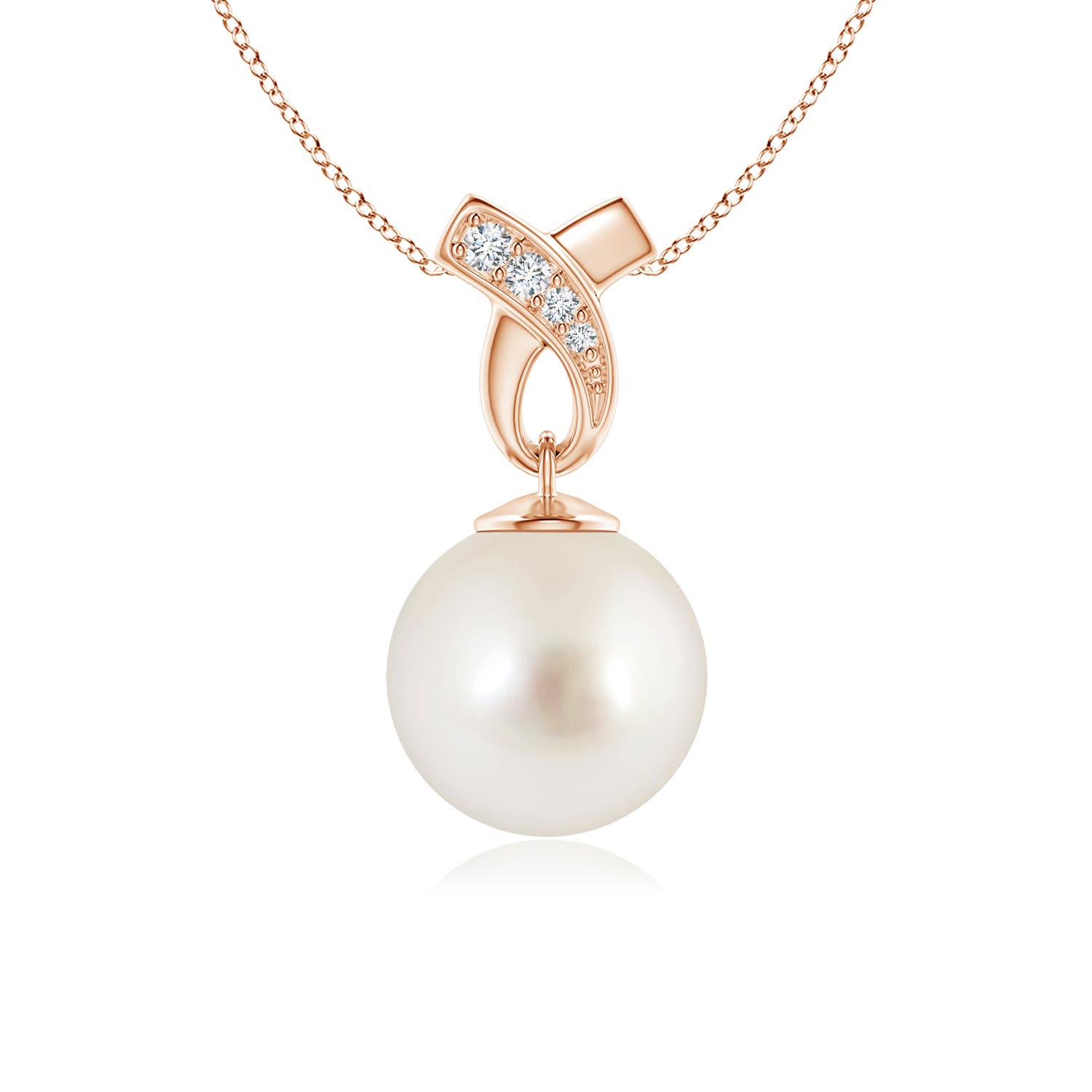 AAAA - South Sea Cultured Pearl / 5.28 CT / 14 KT Rose Gold