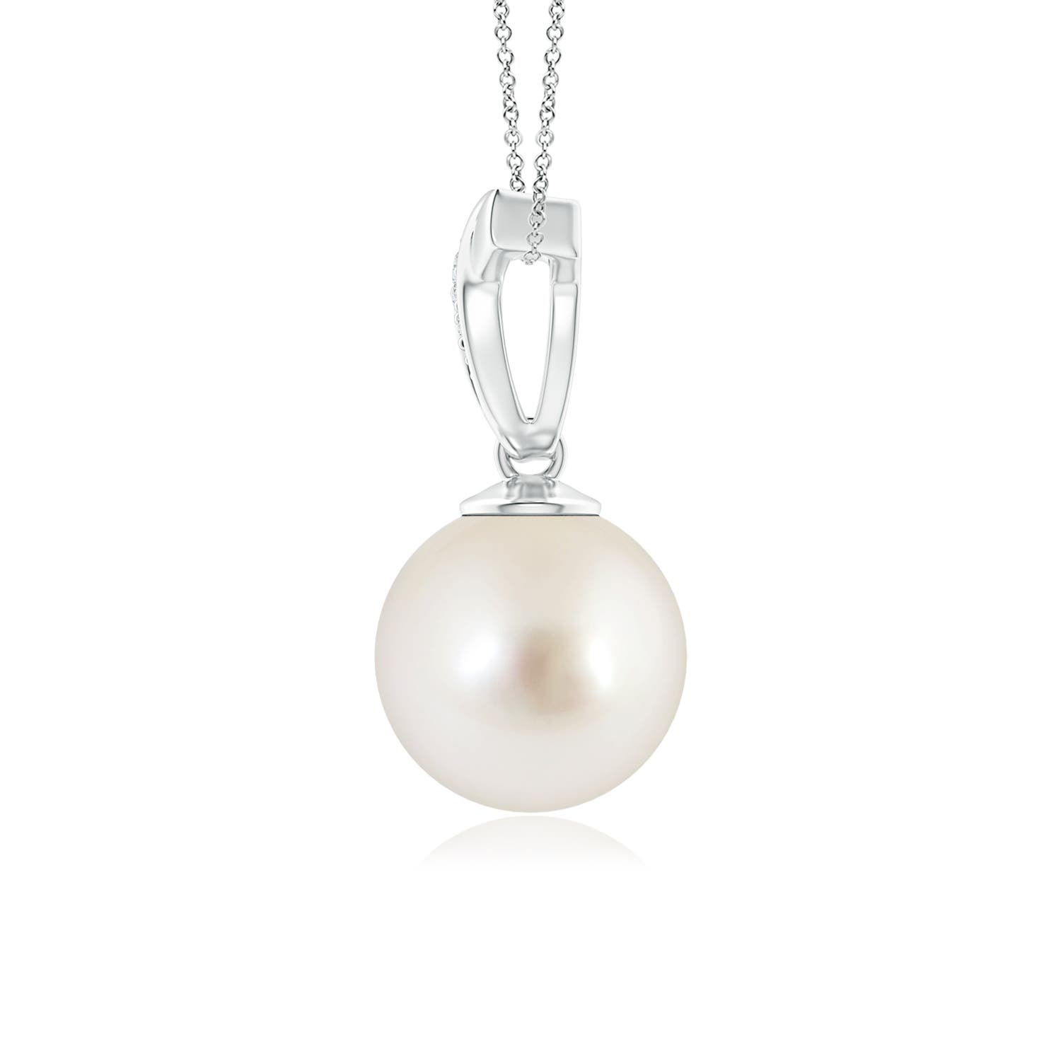 AAAA - South Sea Cultured Pearl / 5.28 CT / 14 KT White Gold