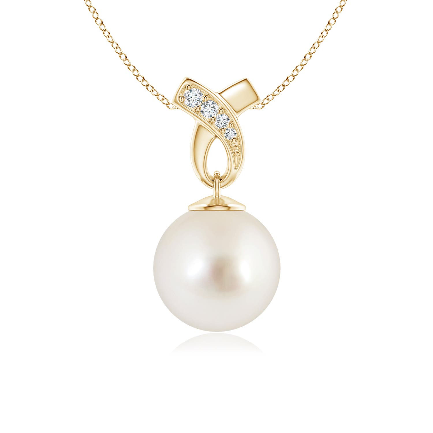 AAAA - South Sea Cultured Pearl / 5.28 CT / 14 KT Yellow Gold