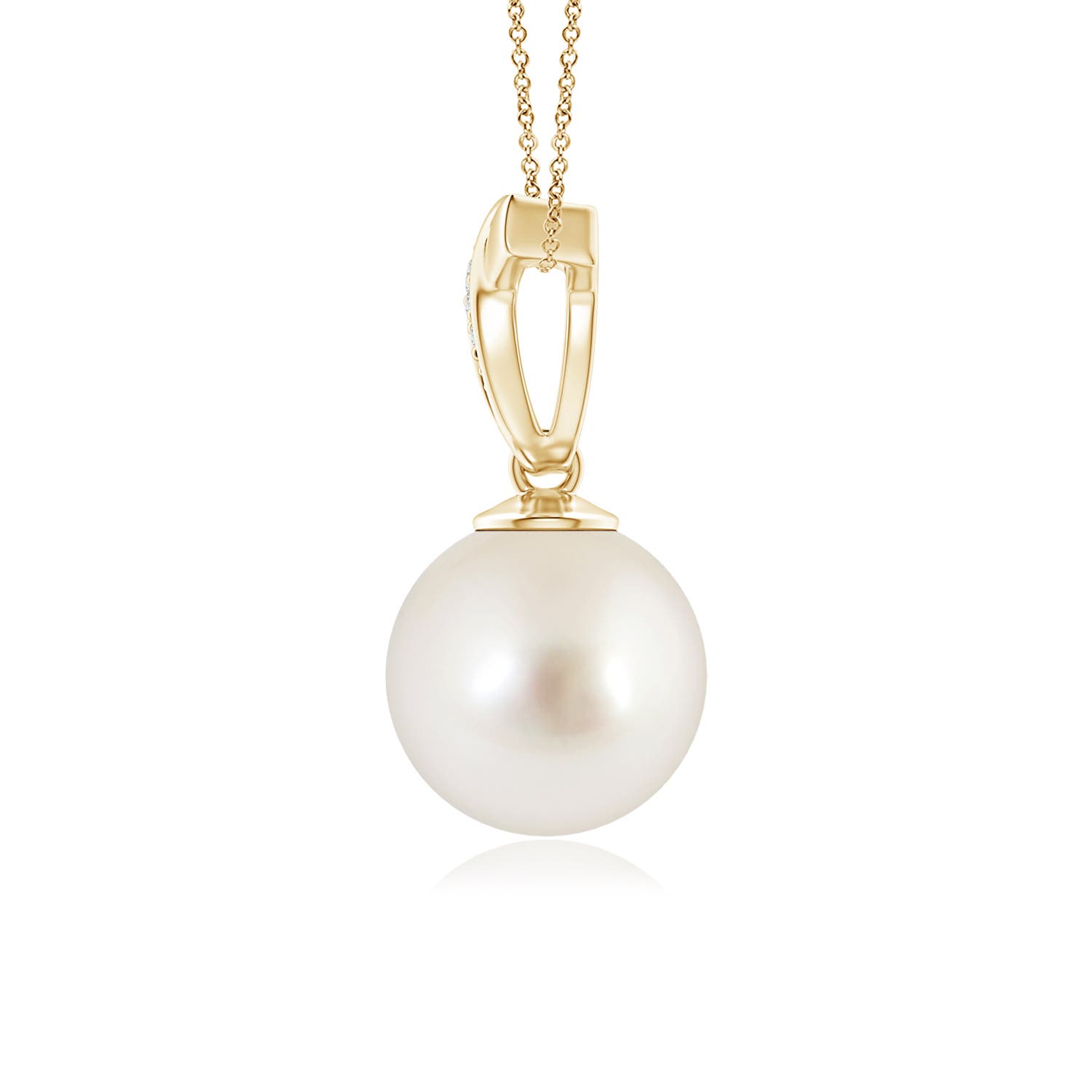 AAAA - South Sea Cultured Pearl / 5.28 CT / 14 KT Yellow Gold