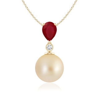 Round AA Golden South Sea Cultured Pearl