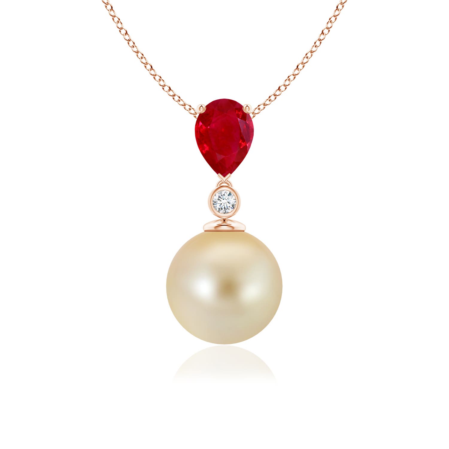 Golden South Sea Pearl Cage Pendant | Angara