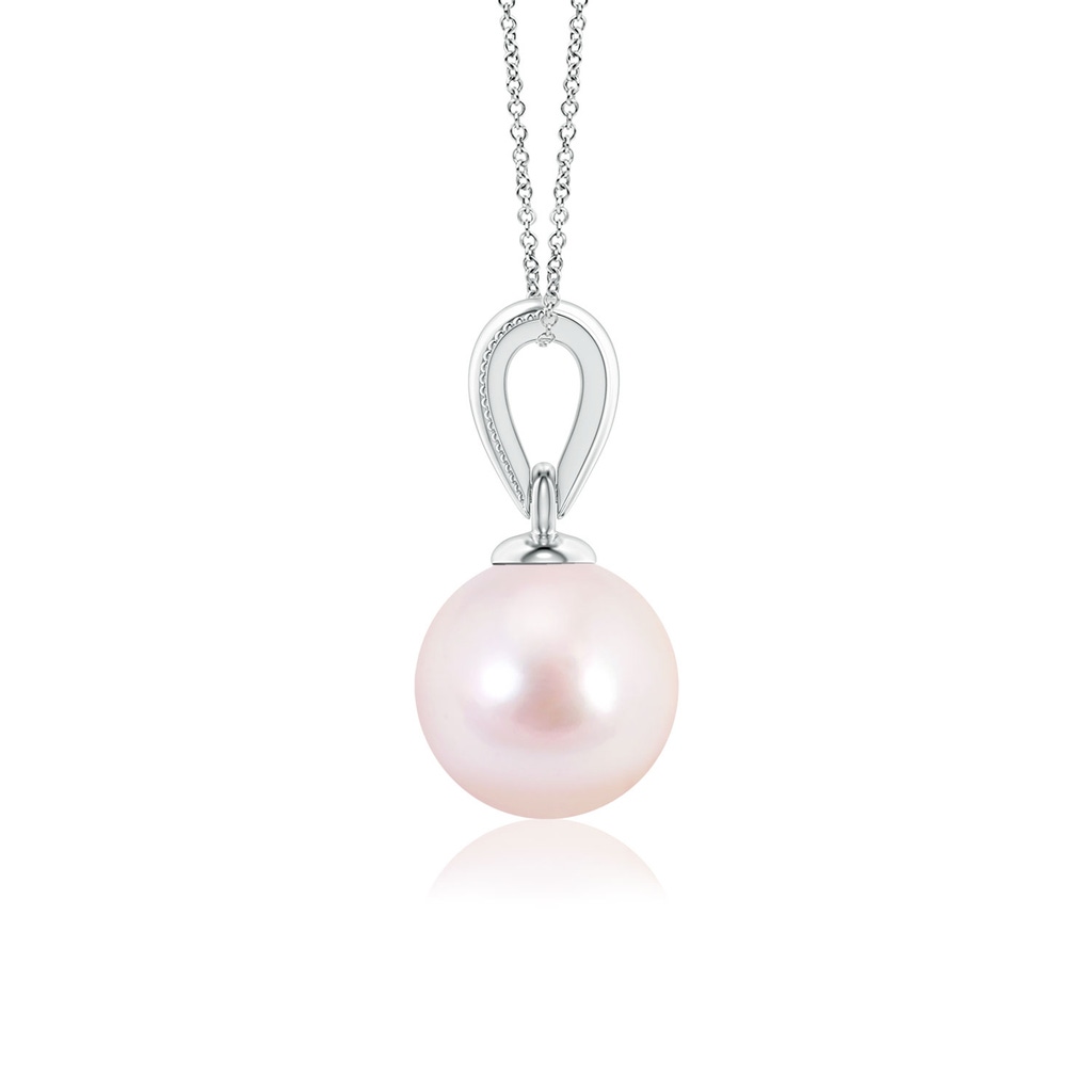6mm AAAA Japanese Akoya Pearl Pendant with Ornate Bale in P950 Platinum - side 199