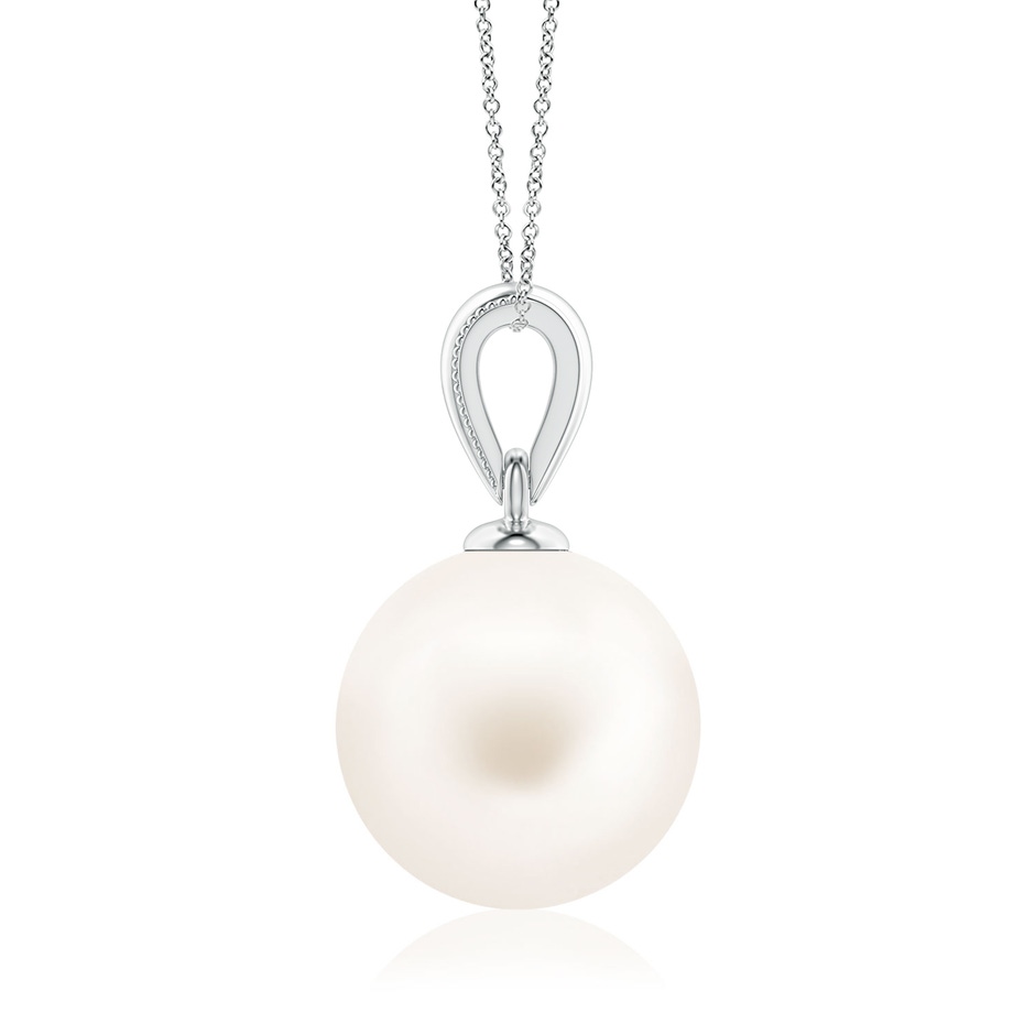 9mm AA Freshwater Pearl Pendant with Ornate Bale in P950 Platinum side 199