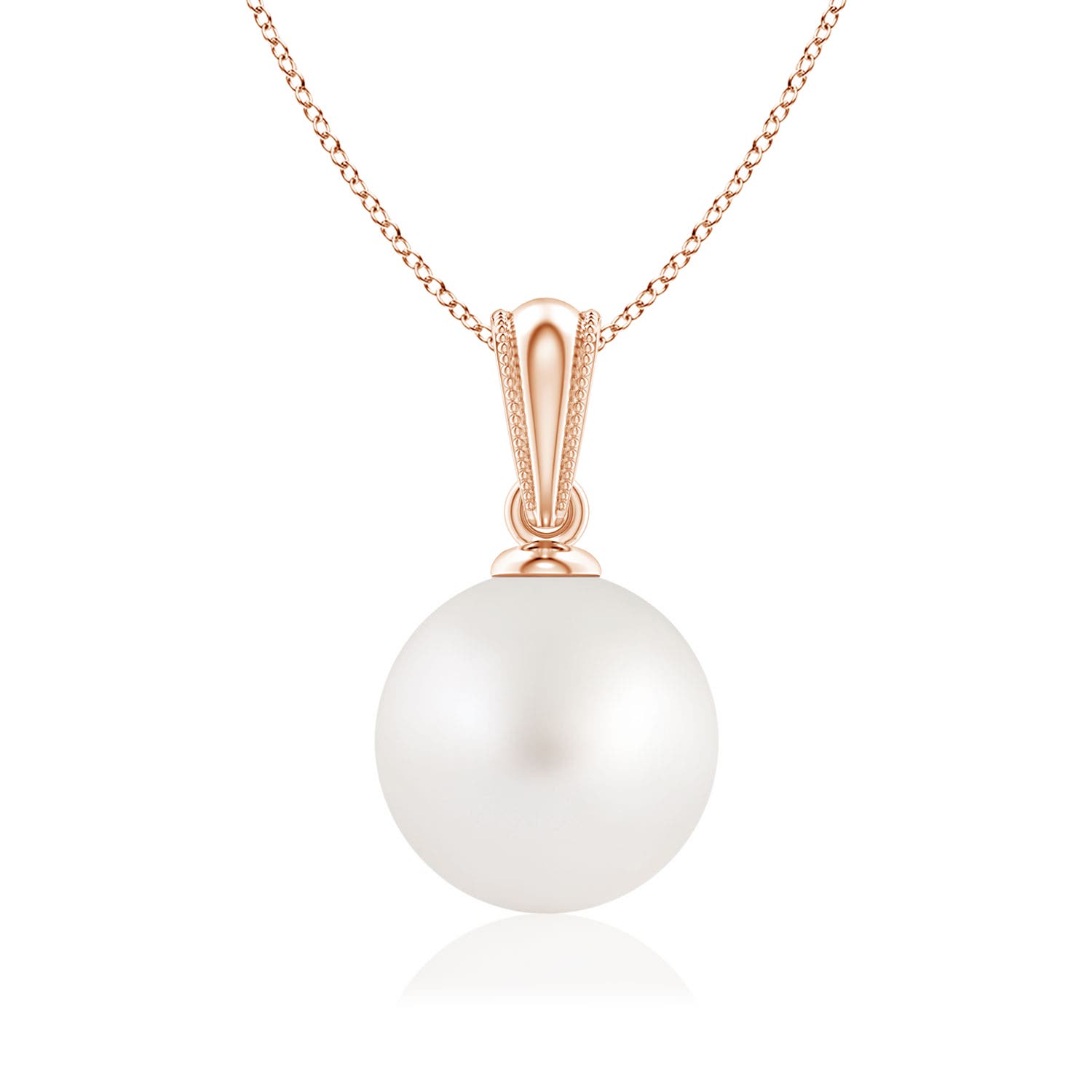 AA - South Sea Cultured Pearl / 3.7 CT / 14 KT Rose Gold