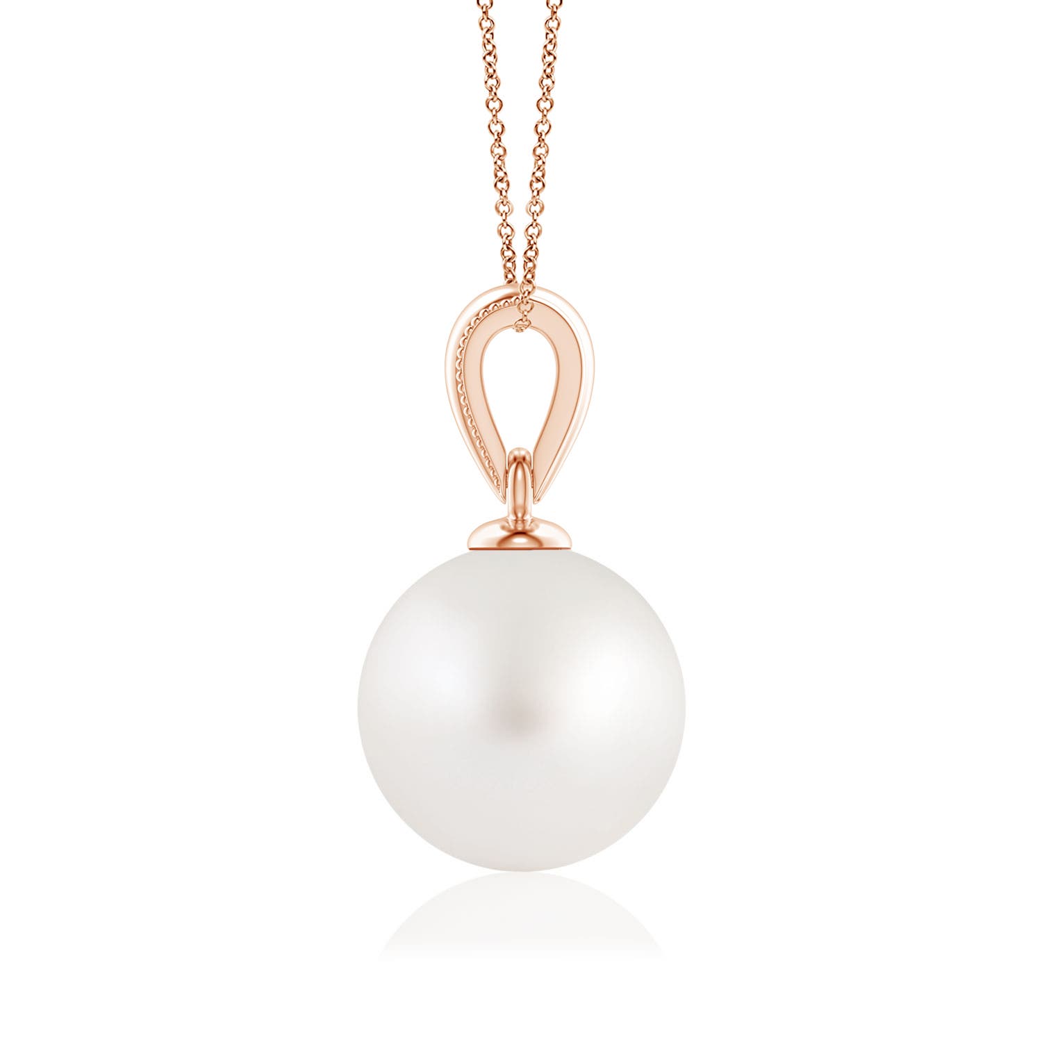 AA - South Sea Cultured Pearl / 3.7 CT / 14 KT Rose Gold