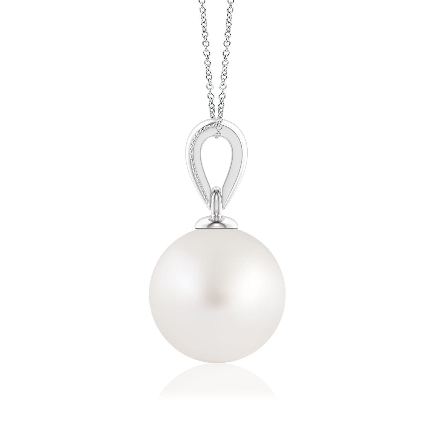 AA - South Sea Cultured Pearl / 3.7 CT / 14 KT White Gold