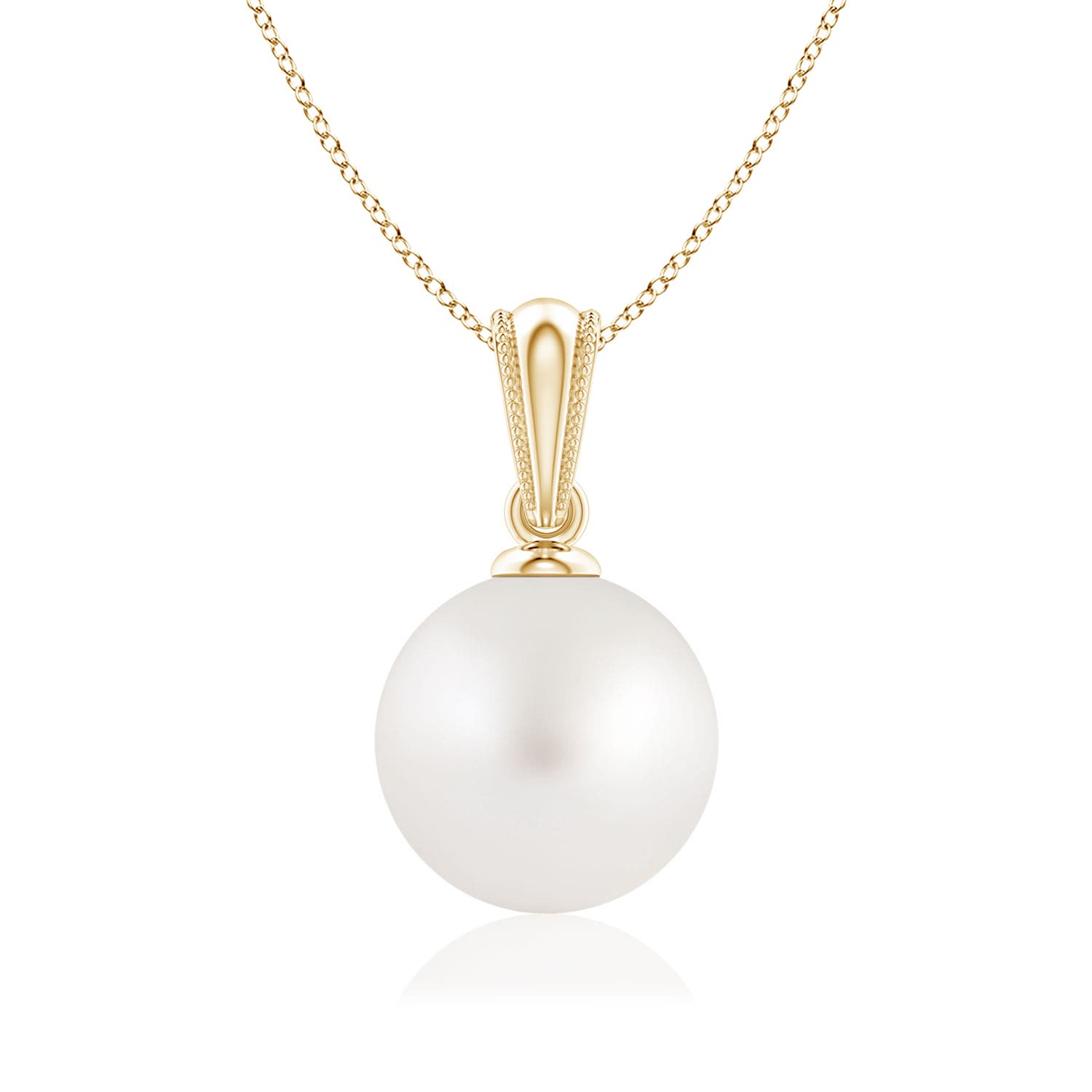 AA - South Sea Cultured Pearl / 3.7 CT / 14 KT Yellow Gold