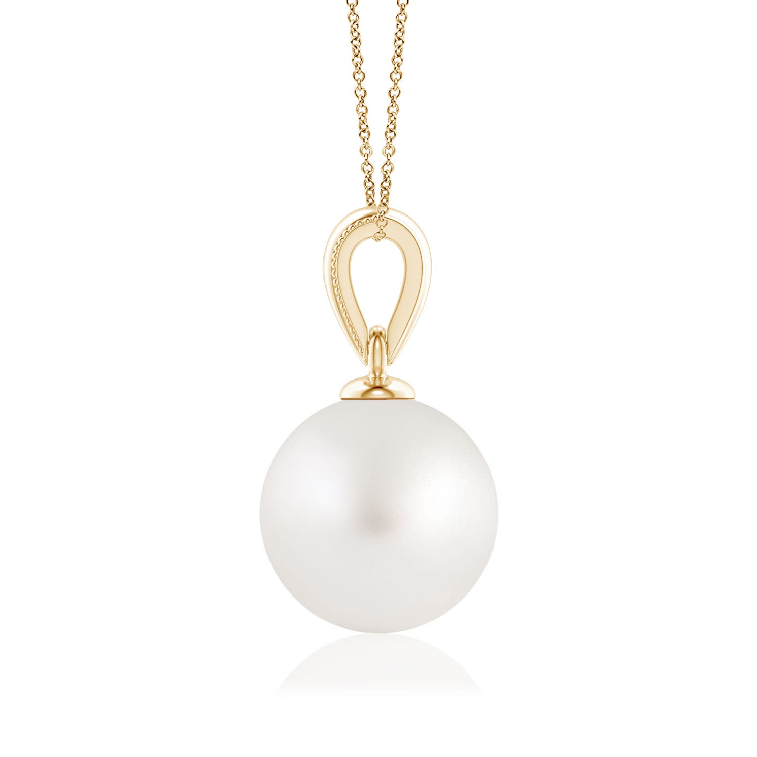 AA - South Sea Cultured Pearl / 3.7 CT / 14 KT Yellow Gold