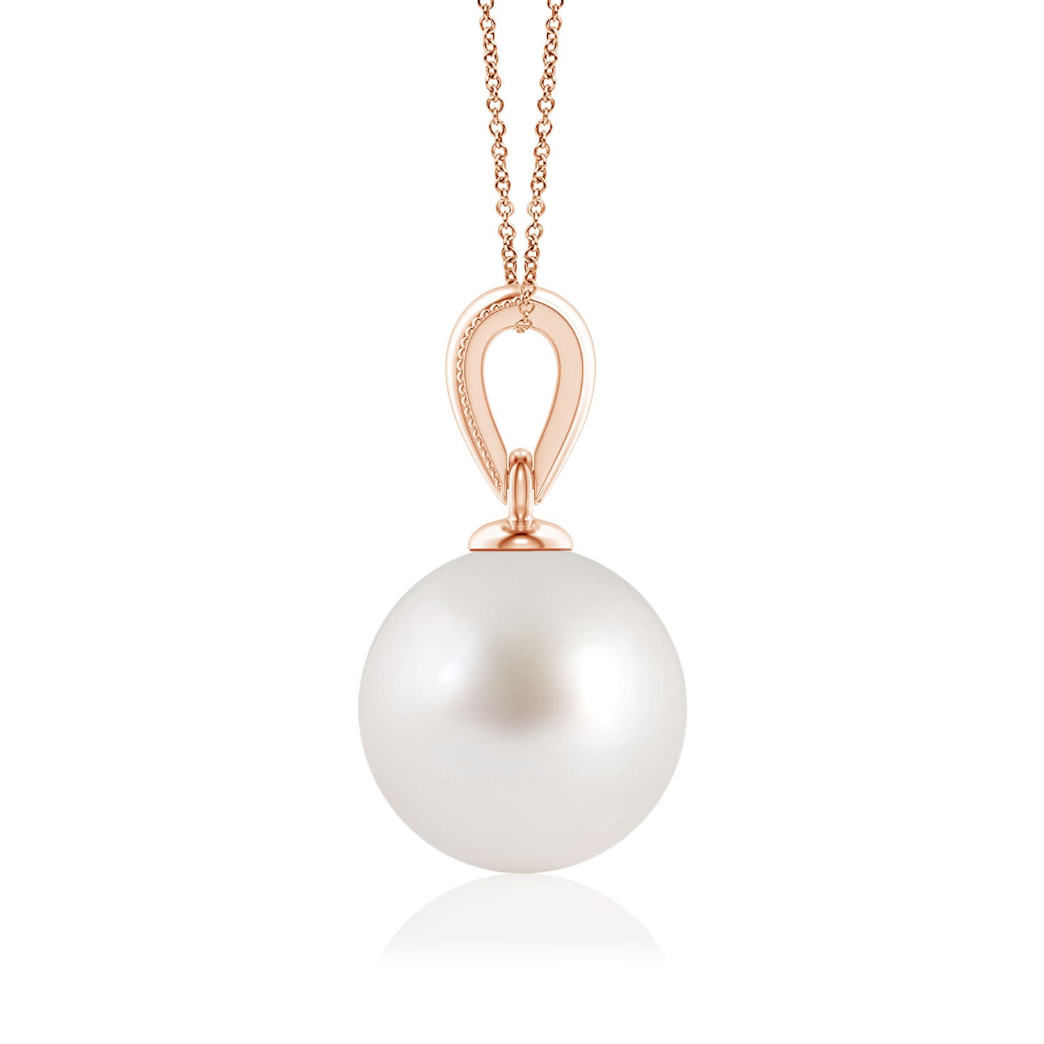 AAA - South Sea Cultured Pearl / 3.7 CT / 14 KT Rose Gold