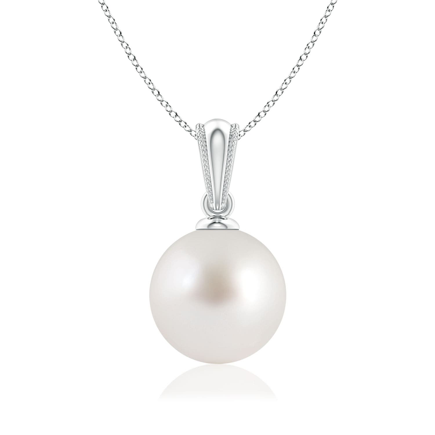 AAA - South Sea Cultured Pearl / 3.7 CT / 14 KT White Gold