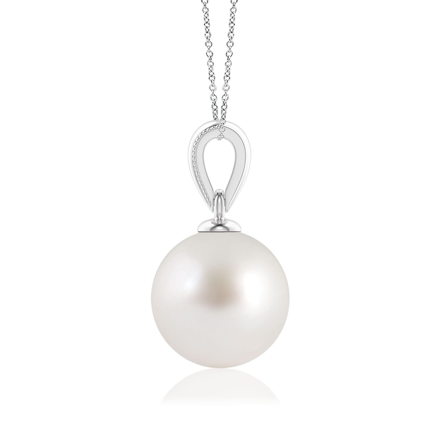 AAA - South Sea Cultured Pearl / 3.7 CT / 14 KT White Gold