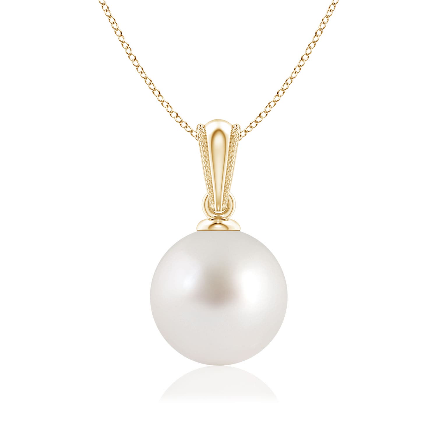 AAA - South Sea Cultured Pearl / 3.7 CT / 14 KT Yellow Gold