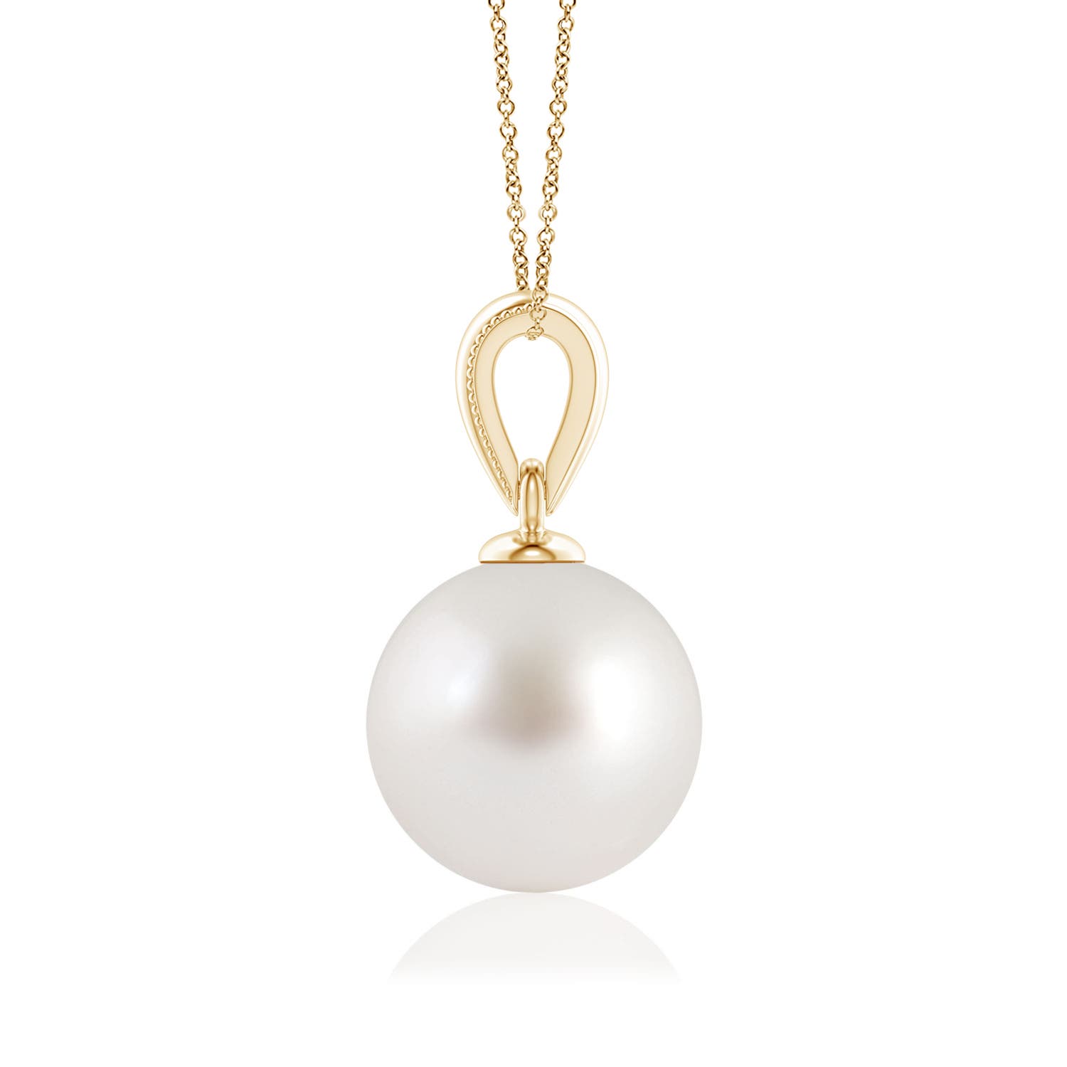 AAA - South Sea Cultured Pearl / 3.7 CT / 14 KT Yellow Gold