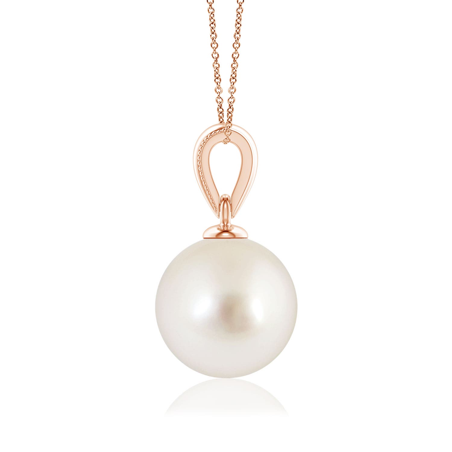 AAAA - South Sea Cultured Pearl / 3.7 CT / 14 KT Rose Gold