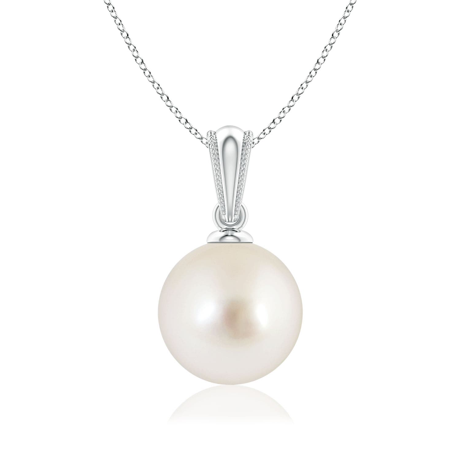 AAAA - South Sea Cultured Pearl / 3.7 CT / 14 KT White Gold