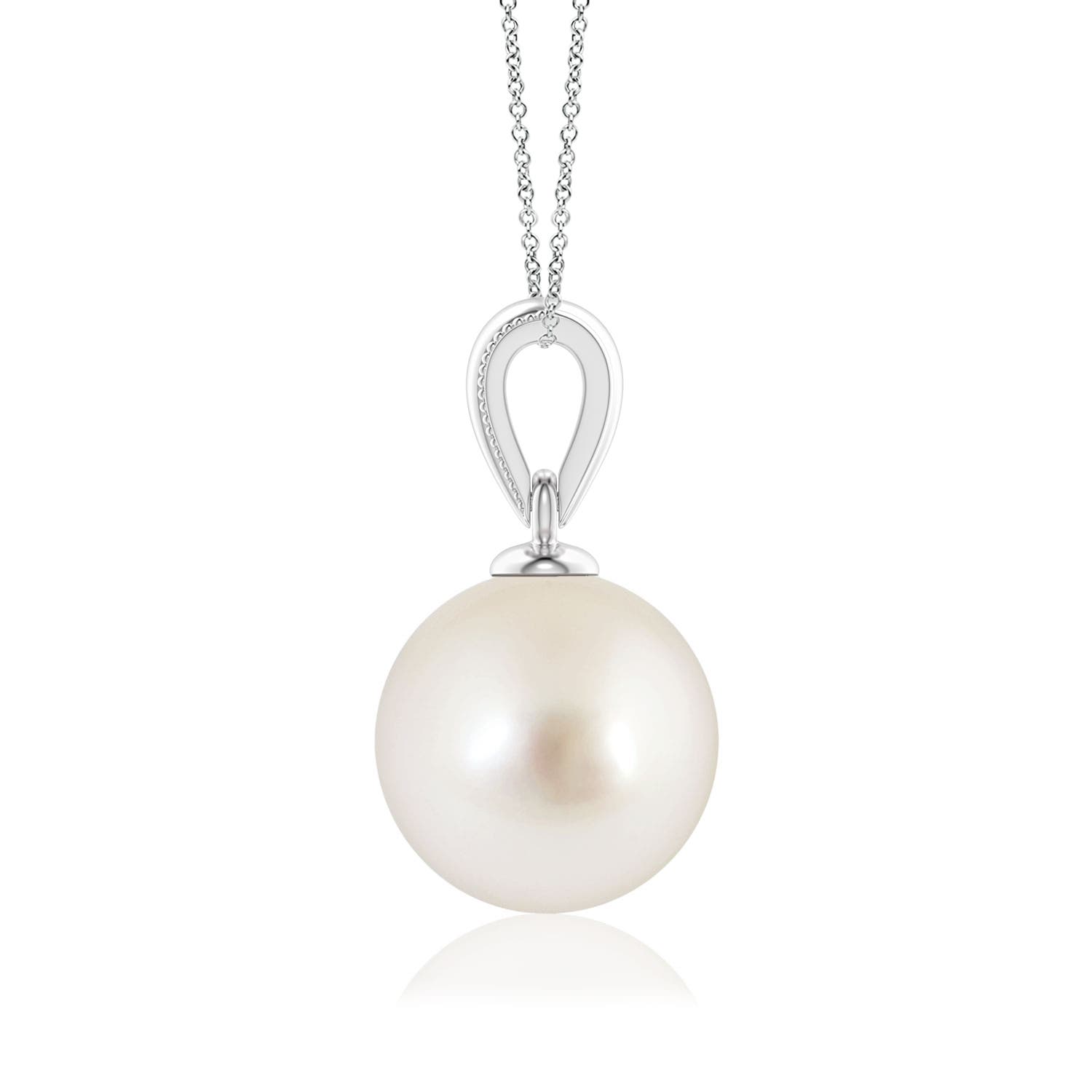 AAAA - South Sea Cultured Pearl / 3.7 CT / 14 KT White Gold