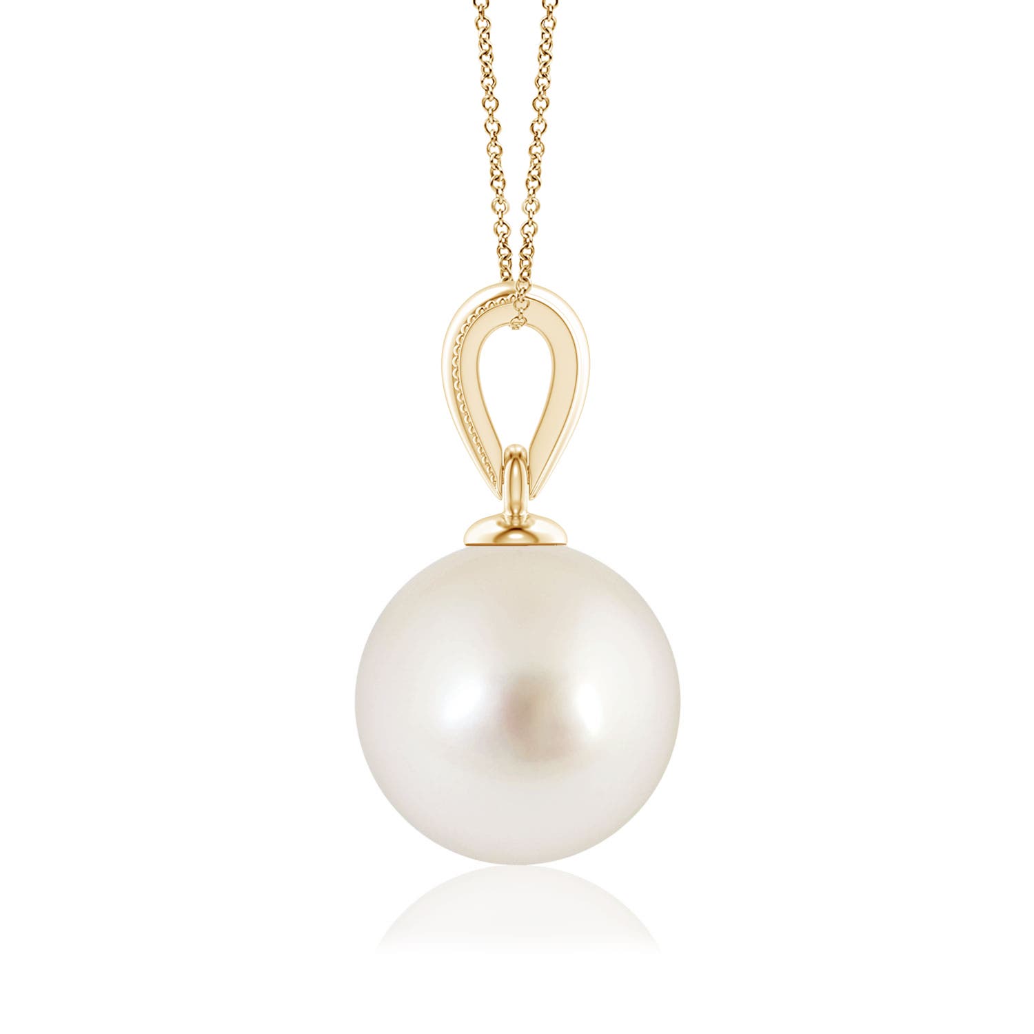 AAAA - South Sea Cultured Pearl / 3.7 CT / 14 KT Yellow Gold