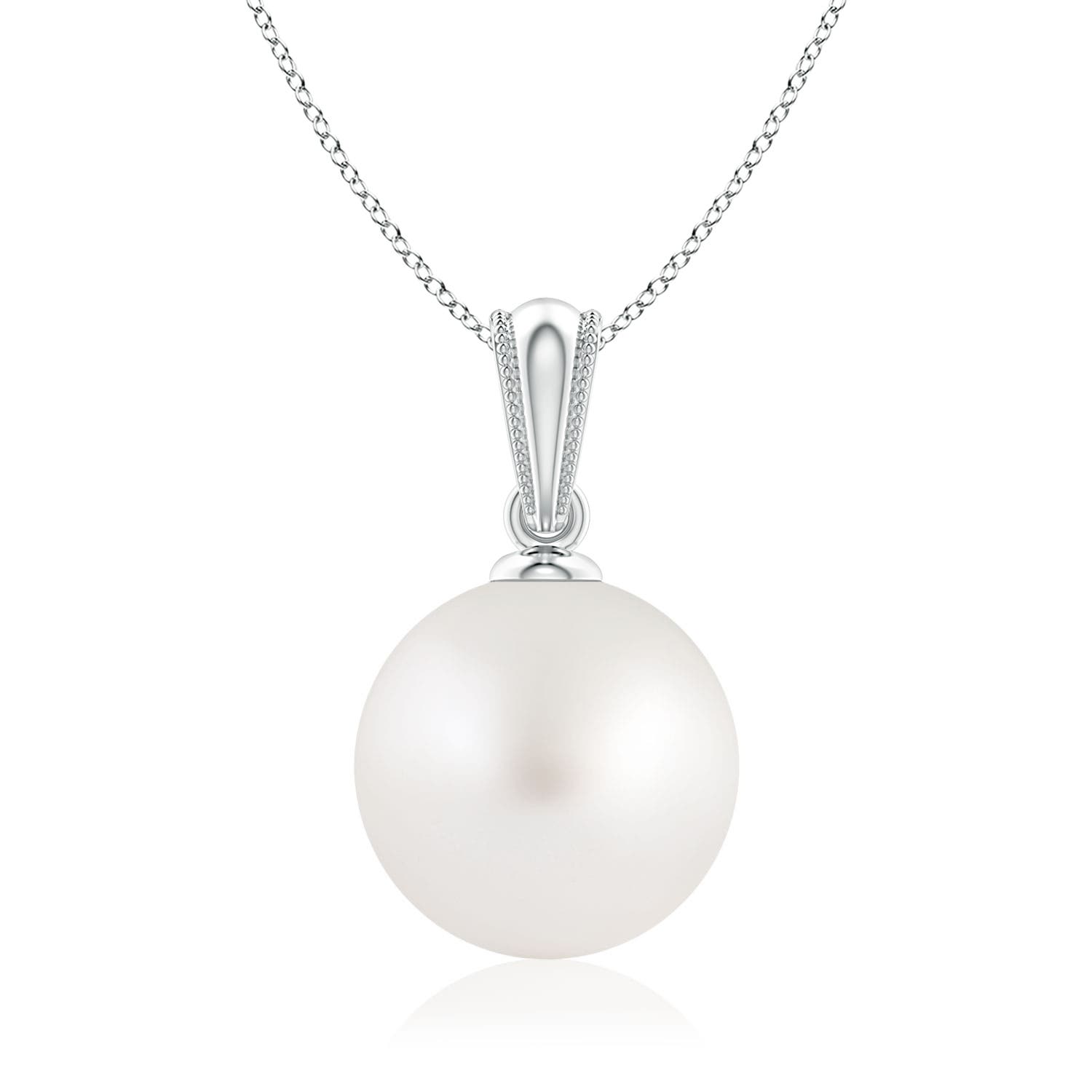 AA - South Sea Cultured Pearl / 5.25 CT / 14 KT White Gold