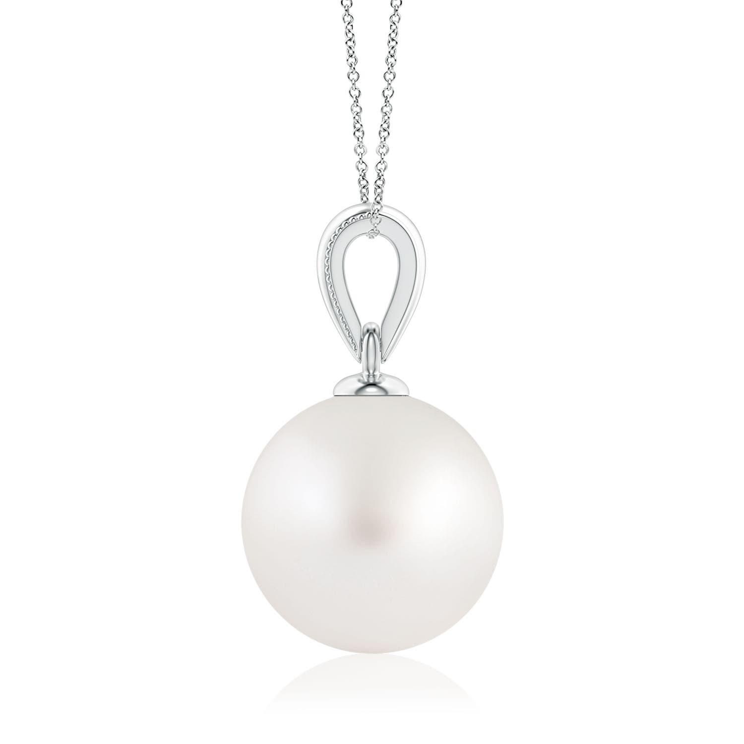 AA - South Sea Cultured Pearl / 5.25 CT / 14 KT White Gold