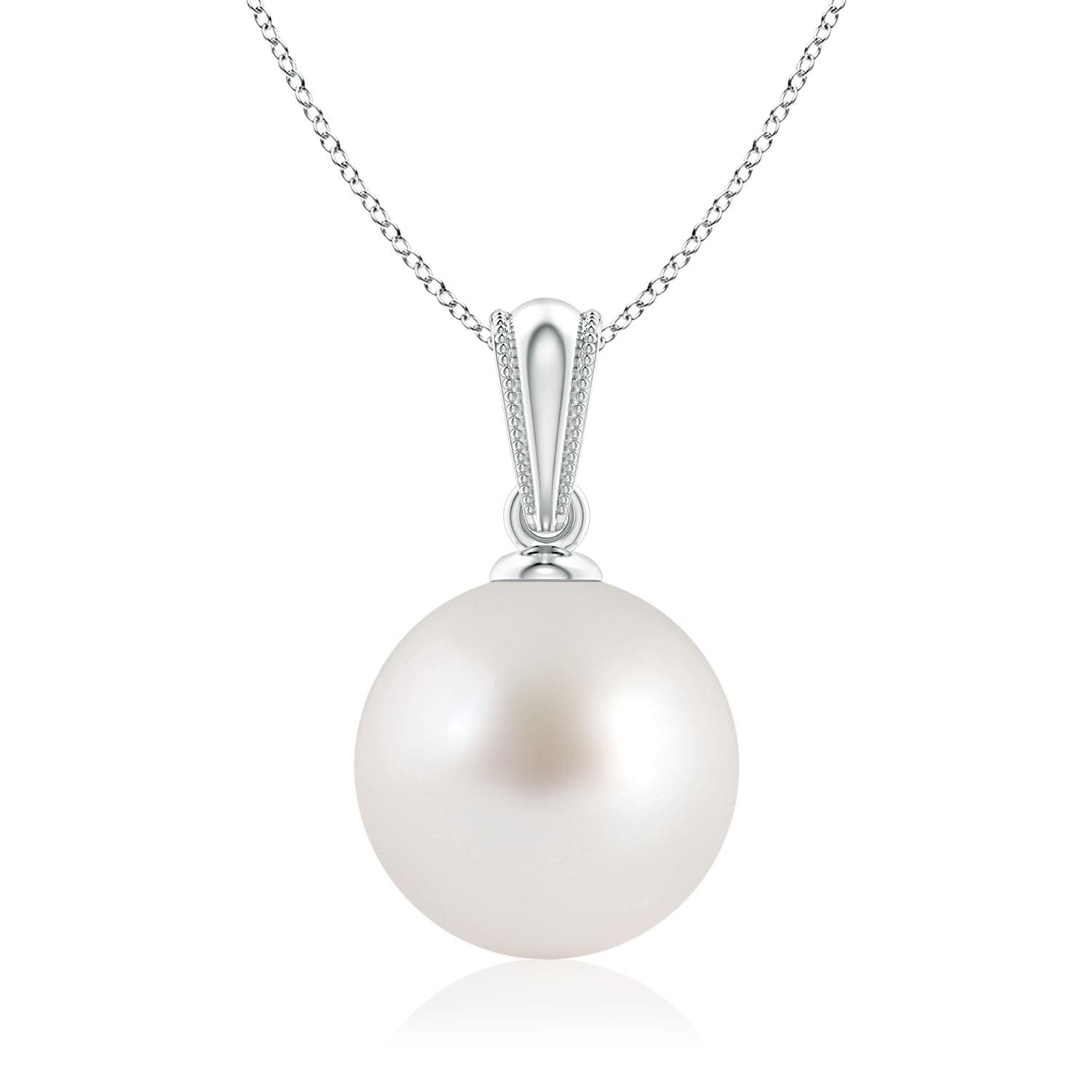 AAA - South Sea Cultured Pearl / 5.25 CT / 14 KT White Gold